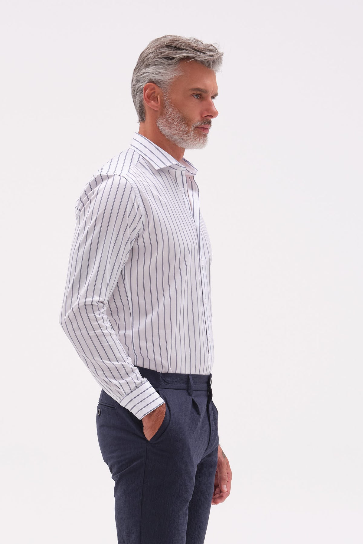 ΑΝΔΡΙΚΟ ΡΙΓΕ ΜΠΛΕ ΠΟΥΚΑΜΙΣΟ PORTOBELLO'S ΜΕ REX ΓΙΑΚΑ SLIM FIT