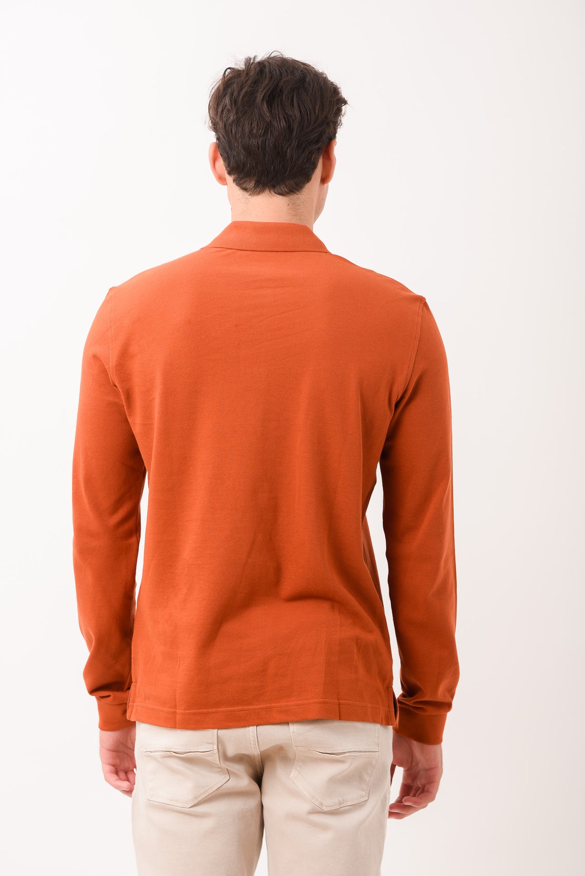 ΑΝΔΡΙΚΟ ΜΑΚΡΥΜΑΝΙΚΟ POLO PORTOBELLO'S ΣΕ ΚΕΡΑΜΙΔΙ ΧΡΩΜΑ REGULAR FIT