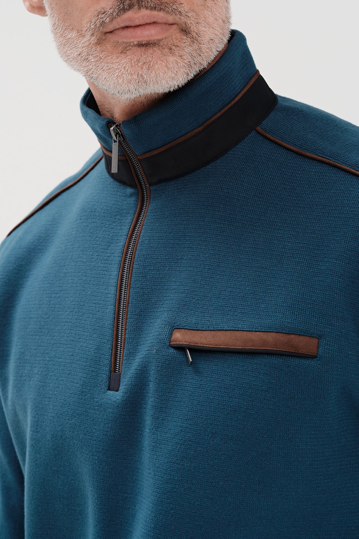 ΑΝΔΡΙΚΟ ΠΕΤΡΟΛ ΠΟΥΛΟΒΕΡ LUPETTO ZIP BUGATTI REGULAR FIT
