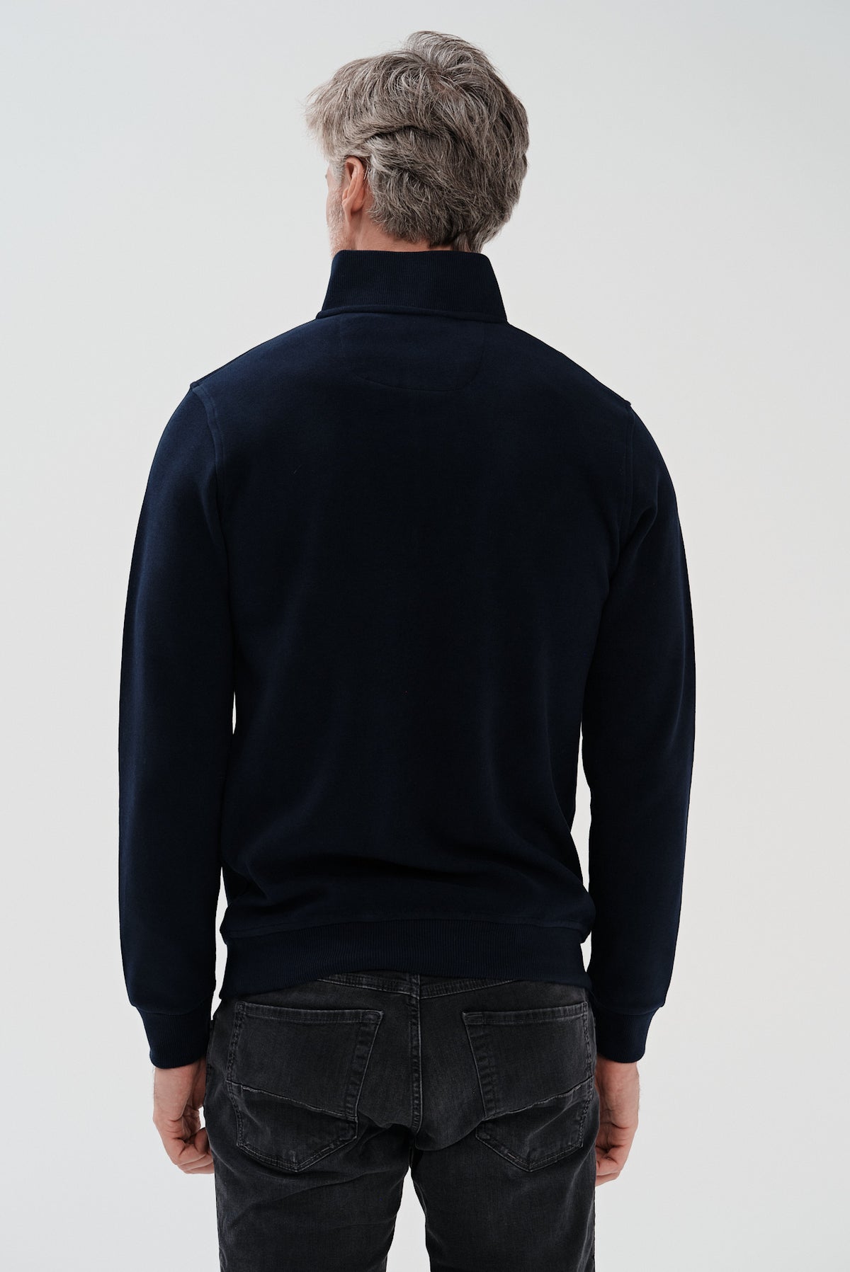 ΑΝΔΡΙΚΟ ΜΠΛΕ ΠΟΥΛΟΒΕΡ LUPETTO ZIP ΜΕ ΛΕΠΤΟΜΕΡΕΙΕΣ PORTOBELLO'S REGULAR FIT