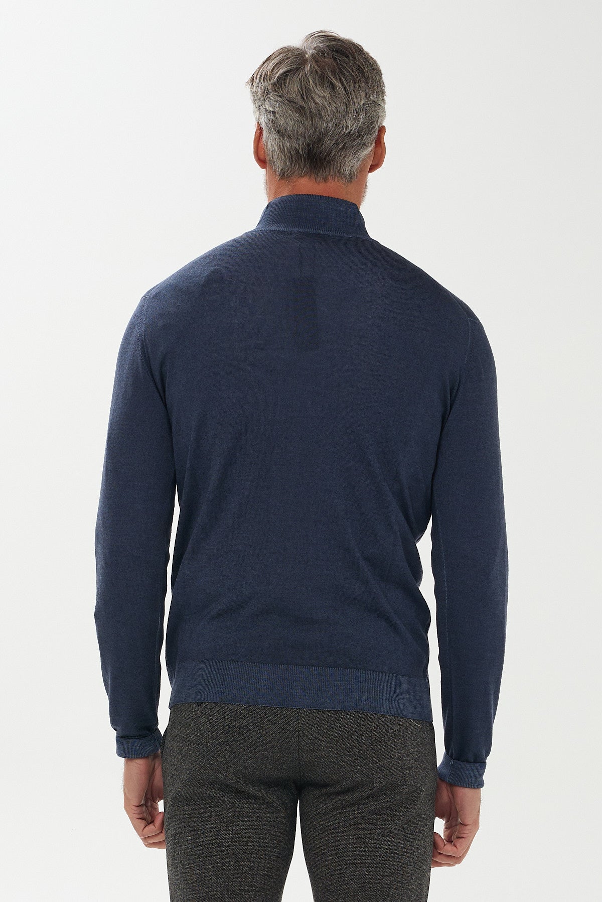 ΑΝΔΡΙΚΟ ΜΠΛΕ ΜΑΛΛΙΝΟ ΠΟΥΛΟΒΕΡ LUPETTO ZIP PORTOBELLO'S REGULAR FIT