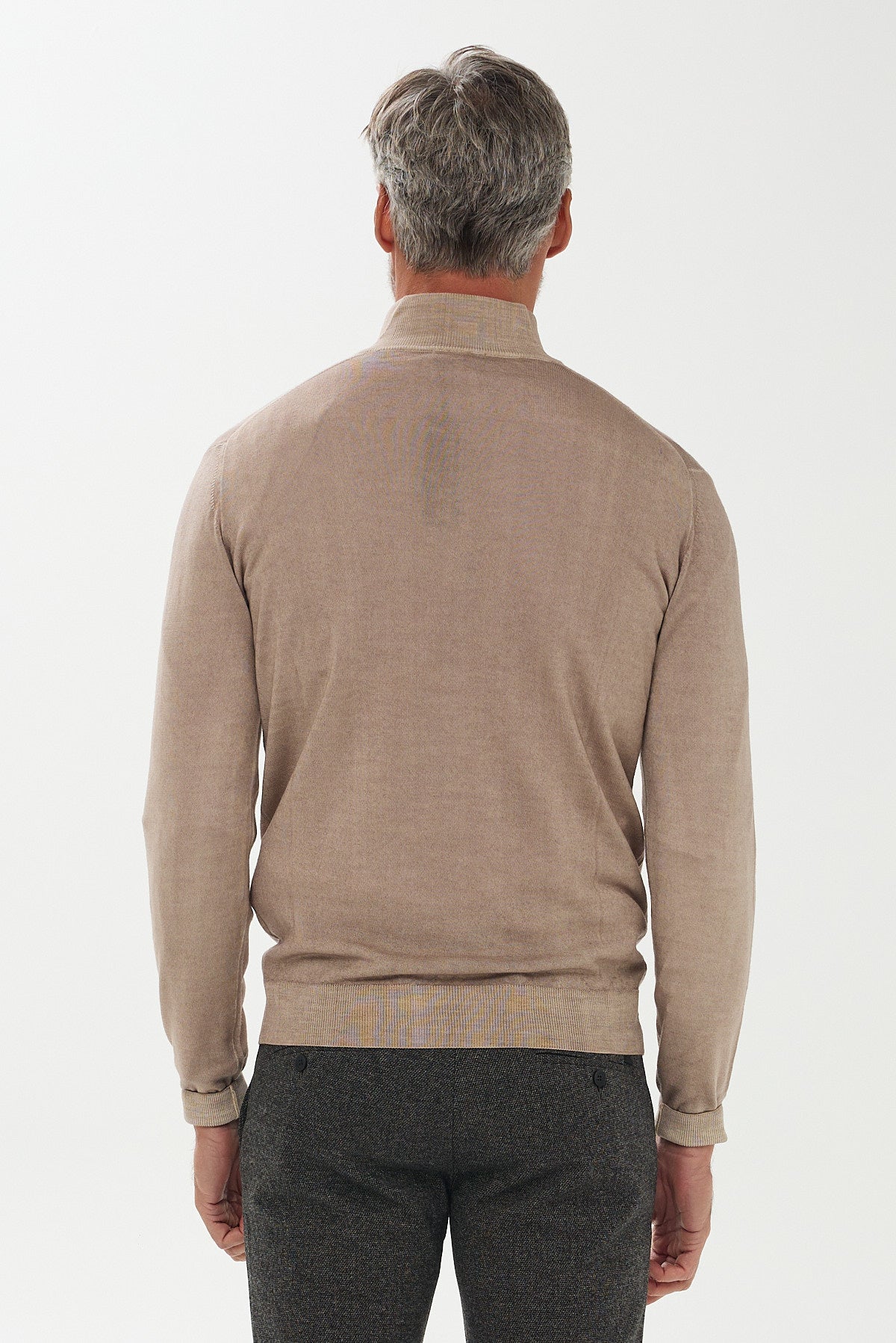 ΑΝΔΡΙΚΟ ΜΠΕΖ ΣΚΟΥΡΟ ΜΑΛΛΙΝΟ ΠΟΥΛΟΒΕΡ LUPETTO ZIP PORTOBELLO'S REGULAR FIT