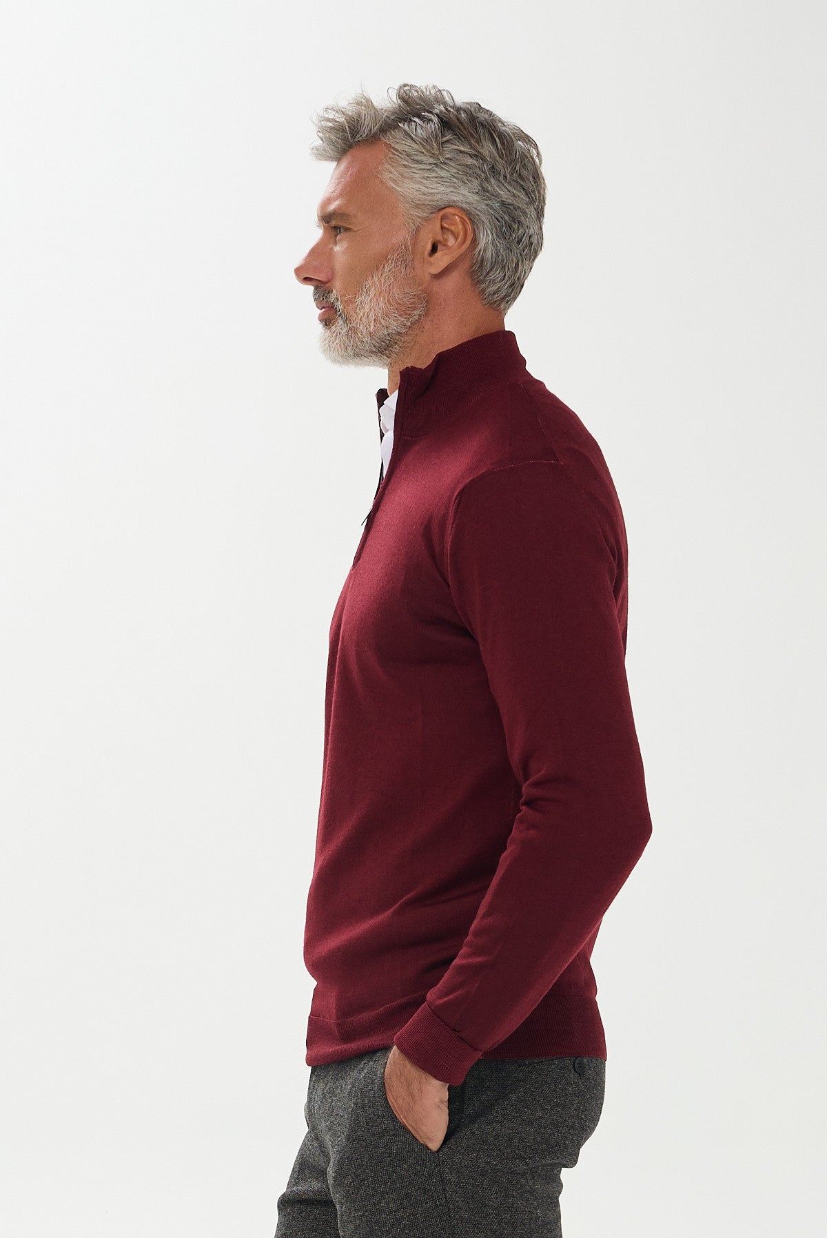 ΑΝΔΡΙΚΟ ΜΠΟΡΝΤΟ ΜΑΛΛΙΝΟ ΠΟΥΛΟΒΕΡ LUPETTO ZIP PORTOBELLO'S REGULAR FIT
