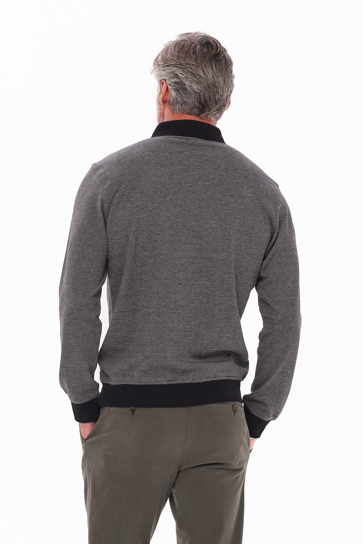 ΑΝΔΡΙΚΟ ΣΚΟΥΡΟ ΓΚΡΙ POLO ΜΑΚΡΥΜΑΝΙΚΟ PORTOBELLO'S REGULAR FIT
