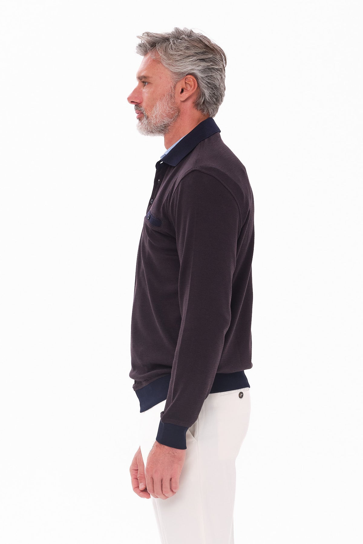 ΑΝΔΡΙΚΟ ΚΑΦΕ POLO ΜΑΚΡΥΜΑΝΙΚΟ PORTOBELLO'S REGULAR FIT