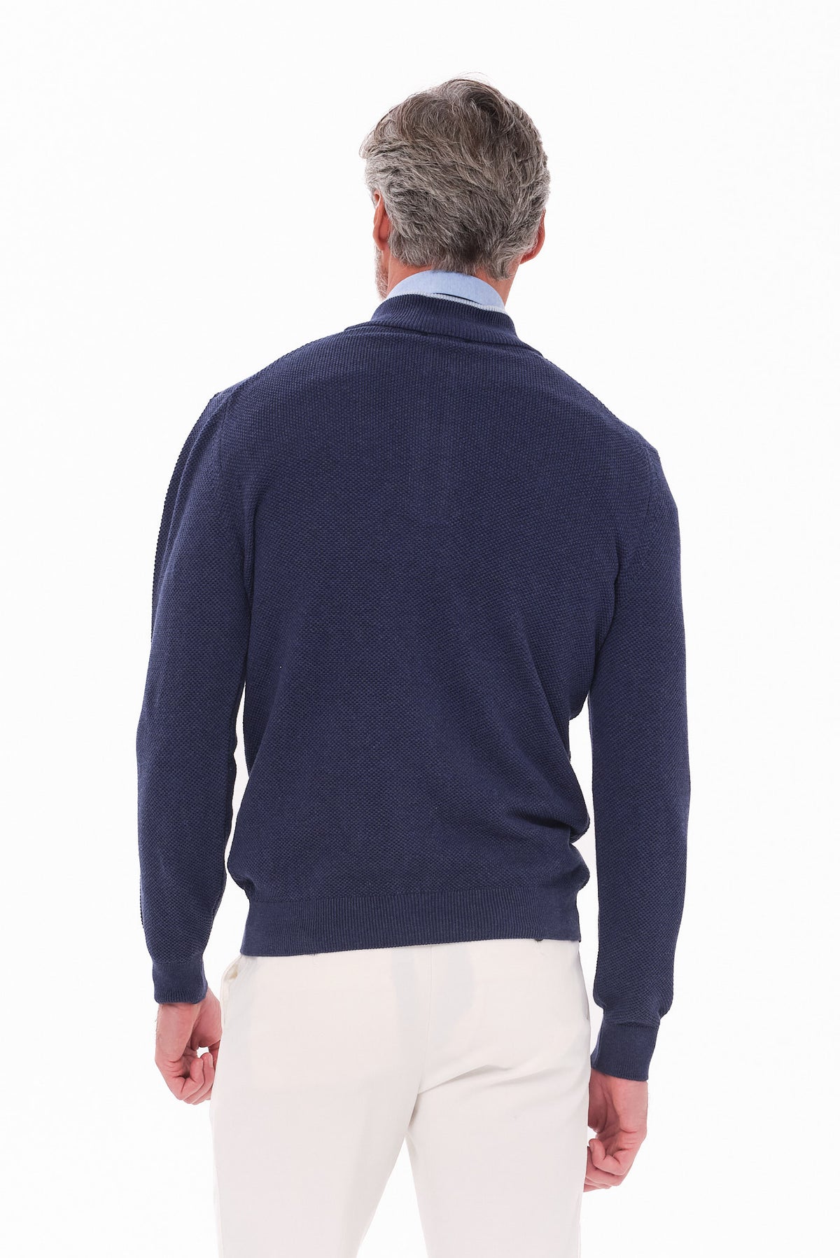 ΑΝΔΡΙΚΟ ΠΟΥΛΟΒΕΡ LUPETTO ZIP PORTOBELLO'S ΣΕ ΜΠΛΕ ΧΡΩΜΑ REGULAR FIT
