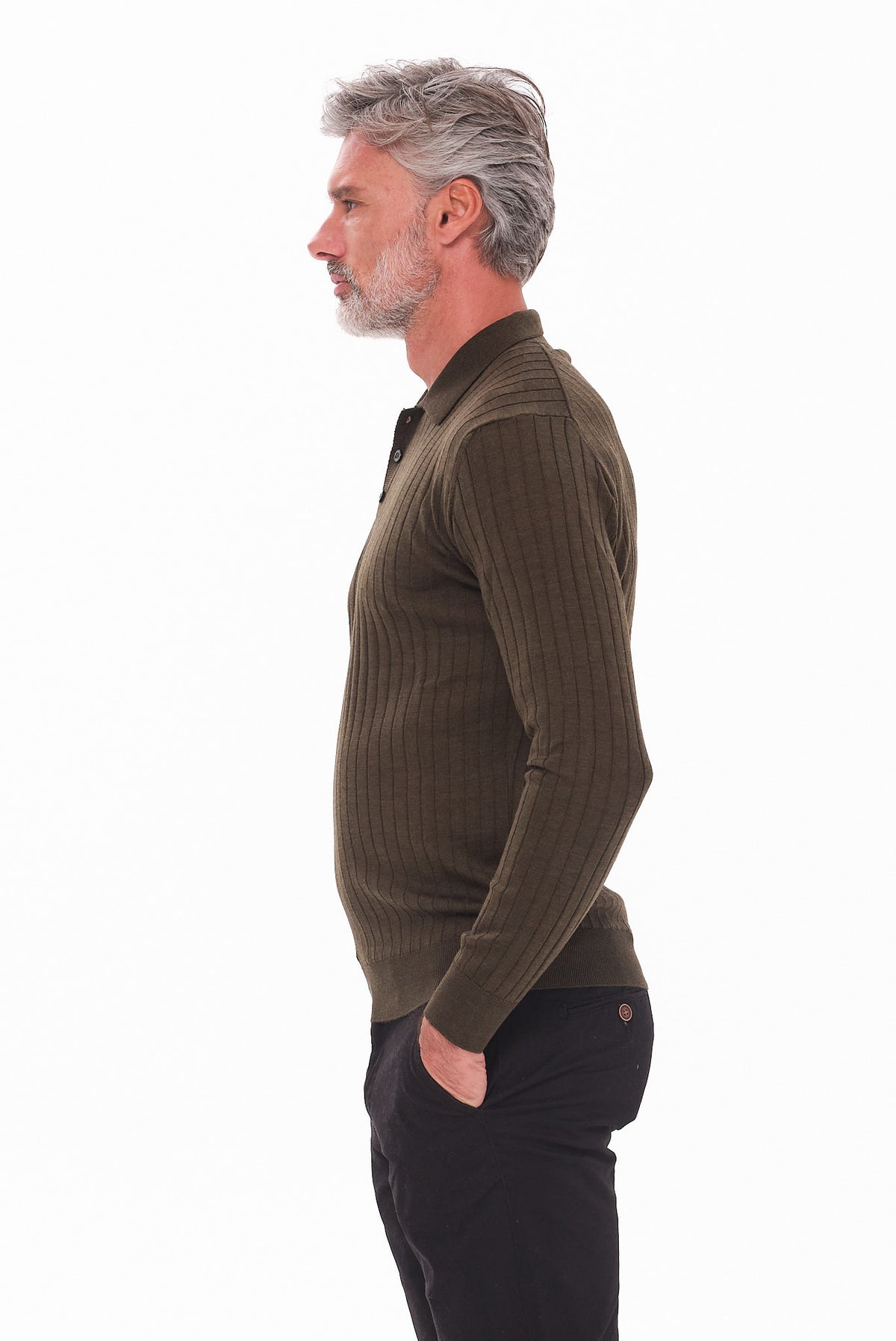 ΑΝΔΡΙΚΟ ΛΑΔΙ ΜΑΛΛΙΝΟ POLO ΜΑΚΡΥΜΑΝΙΚΟ PORTOBELLO'S REGULAR FIT