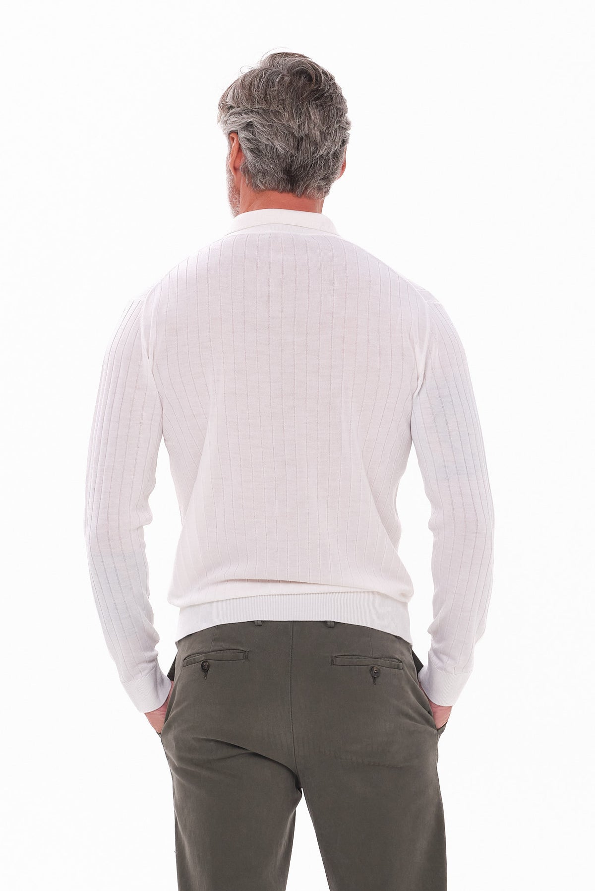 ΑΝΔΡΙΚΟ ΕΚΡΟΥ ΜΑΛΛΙΝΟ POLO ΜΑΚΡΥΜΑΝΙΚΟ PORTOBELLO'S REGULAR FIT