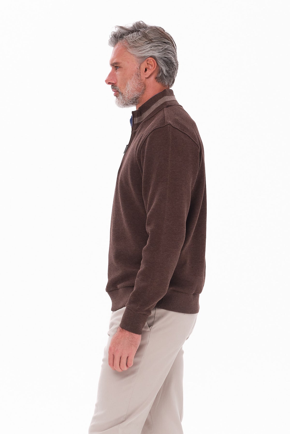 ΑΝΔΡΙΚΟ ΚΑΦΕ ΠΟΥΛΟΒΕΡ LUPETTO ZIP PORTOBELLO'S REGULAR FIT