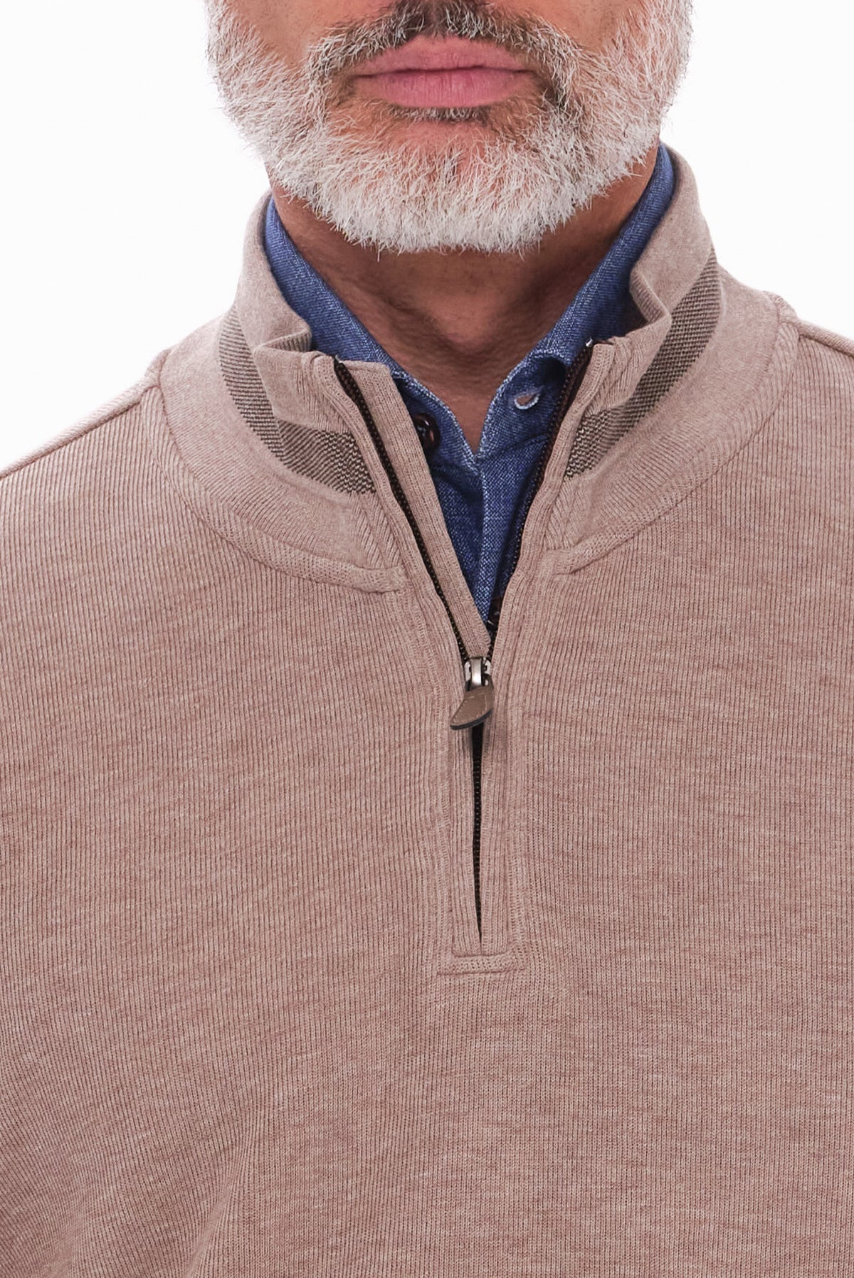 ΑΝΔΡΙΚΟ ΜΠΕΖ ΣΚΟΥΡΟ ΠΟΥΛΟΒΕΡ LUPETTO ZIP PORTOBELLO'S REGULAR FIT