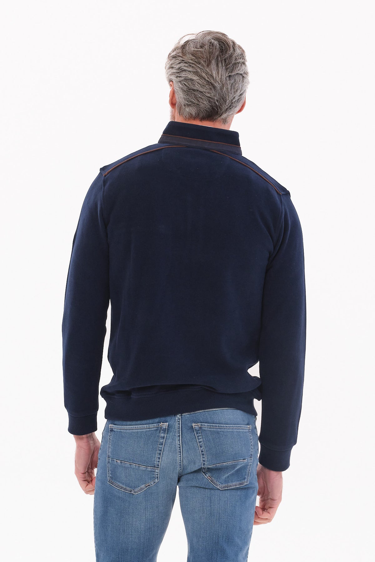 ΑΝΔΡΙΚΟ ΜΠΛΕ LUPETTO ZIP ΠΟΥΛΟΒΕΡ PORTOBELLO'S REGULAR FIT