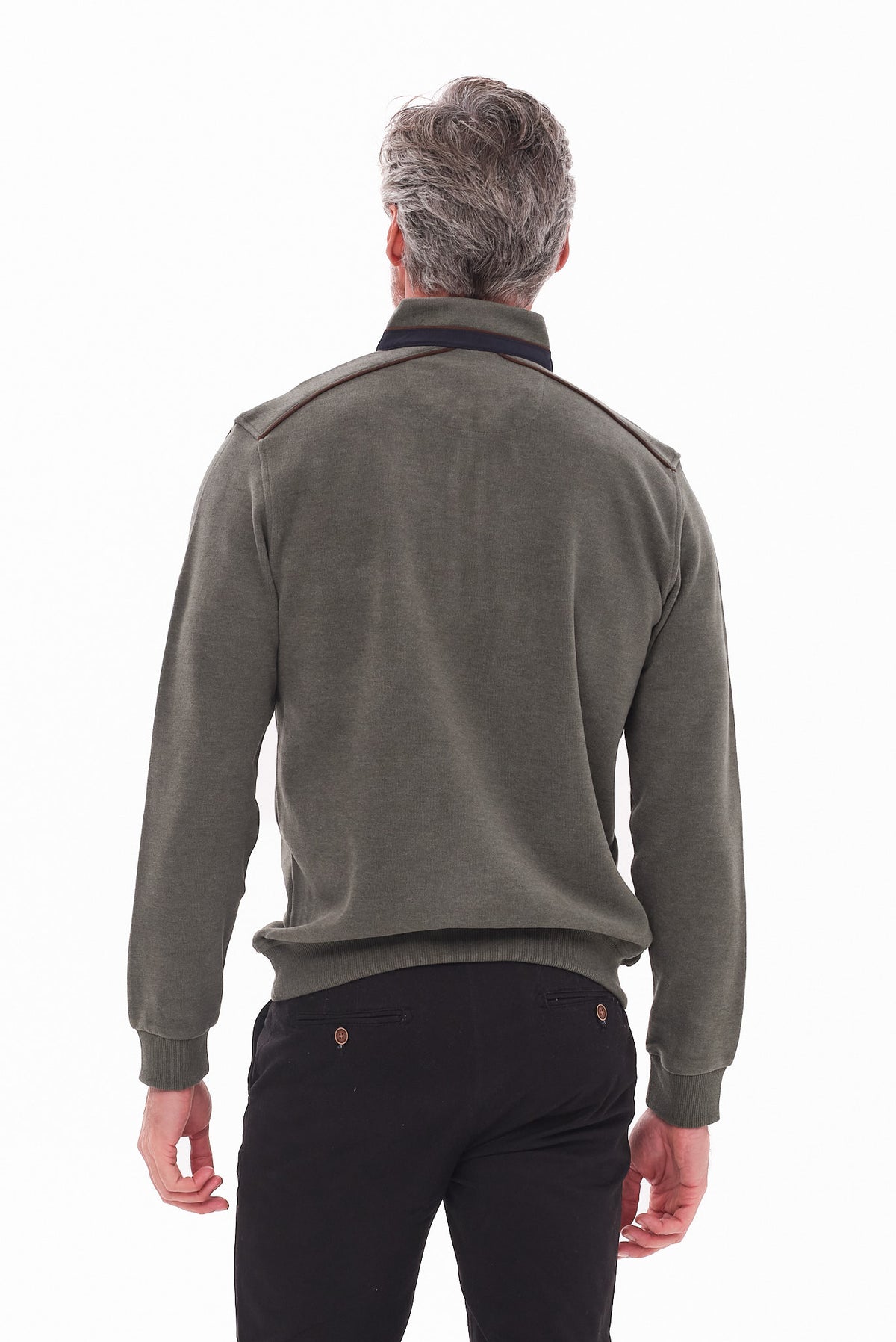 ΑΝΔΡΙΚΟ ΣΕ ΧΡΩΜΑ ΜΕΝΤΑ LUPETTO ZIP ΠΟΥΛΟΒΕΡ PORTOBELLO'S REGULAR FIT