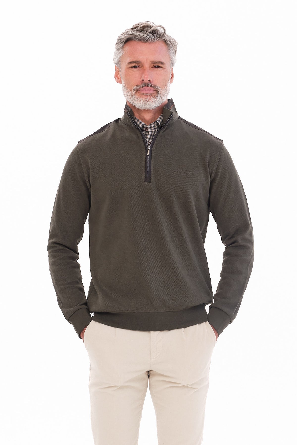 ΑΝΔΡΙΚΟ ΛΑΔΙ ΠΟΥΛΟΒΕΡ LUPETTO ZIP PORTOBELLO'S REGULAR FIT