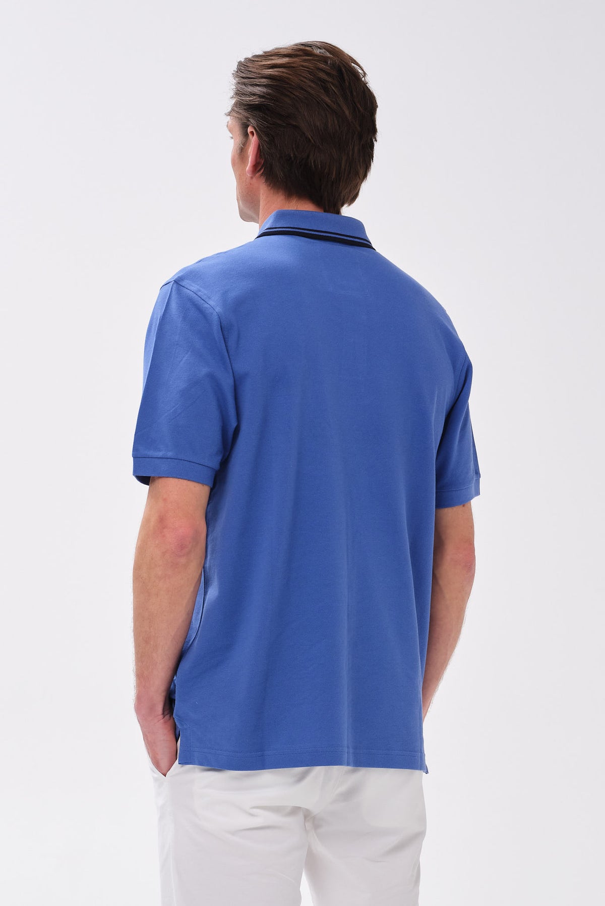 ΑΝΔΡΙΚΟ ΜΠΛΕ ΡΑΦΚΟΝΤΟΜΑΝΙΚΟ POLO ΜΕ ΣΤΑΜΠΑ PORTOBELLO'S REGULAR FIT