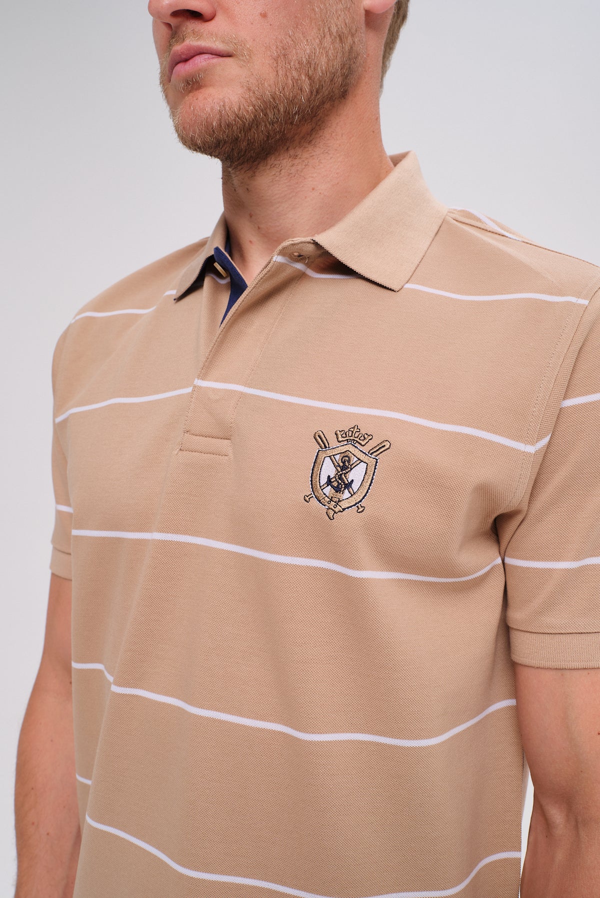 ΑΝΔΡΙΚΟ POLO ΚΟΝΤΟΜΑΝΙΚΟ ΜΠΕΖ ΣΚΟΥΡΟ ΡΙΓΕ PORTOBELLO'S