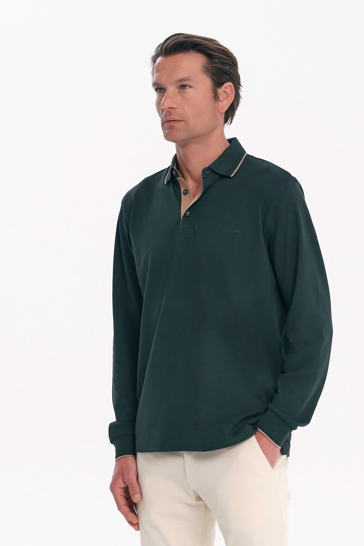 ΑΝΔΡΙΚΟ ΛΑΔΙ ΜΑΚΡΥΜΑΝΙΚΟ POLO REGULAR FIT COTTON PIMA PORTOBELLO'S