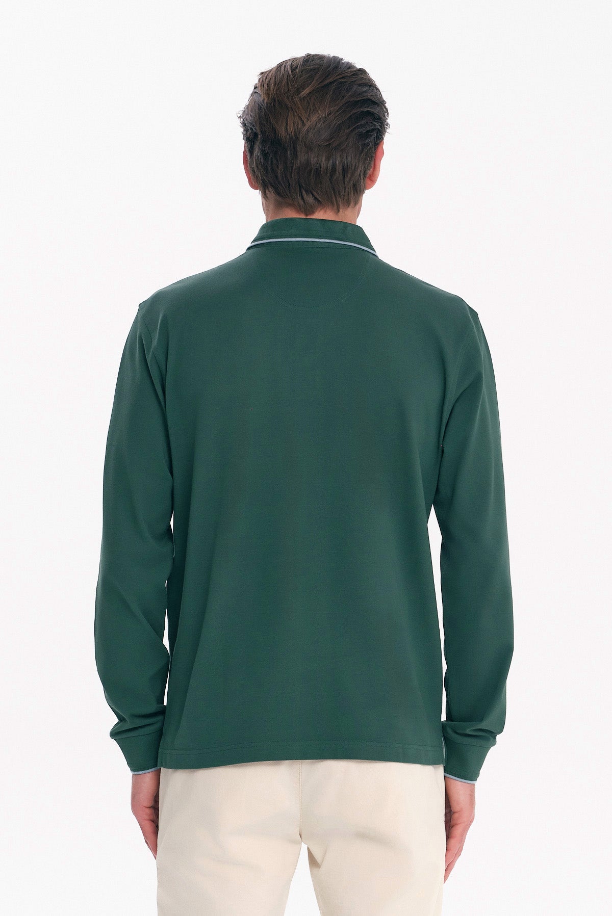 ΑΝΔΡΙΚΟ ΠΡΑΣΙΝΟ ΜΑΚΡΥΜΑΝΙΚΟ POLO REGULAR FIT COTTON PIMA PORTOBELLO'S