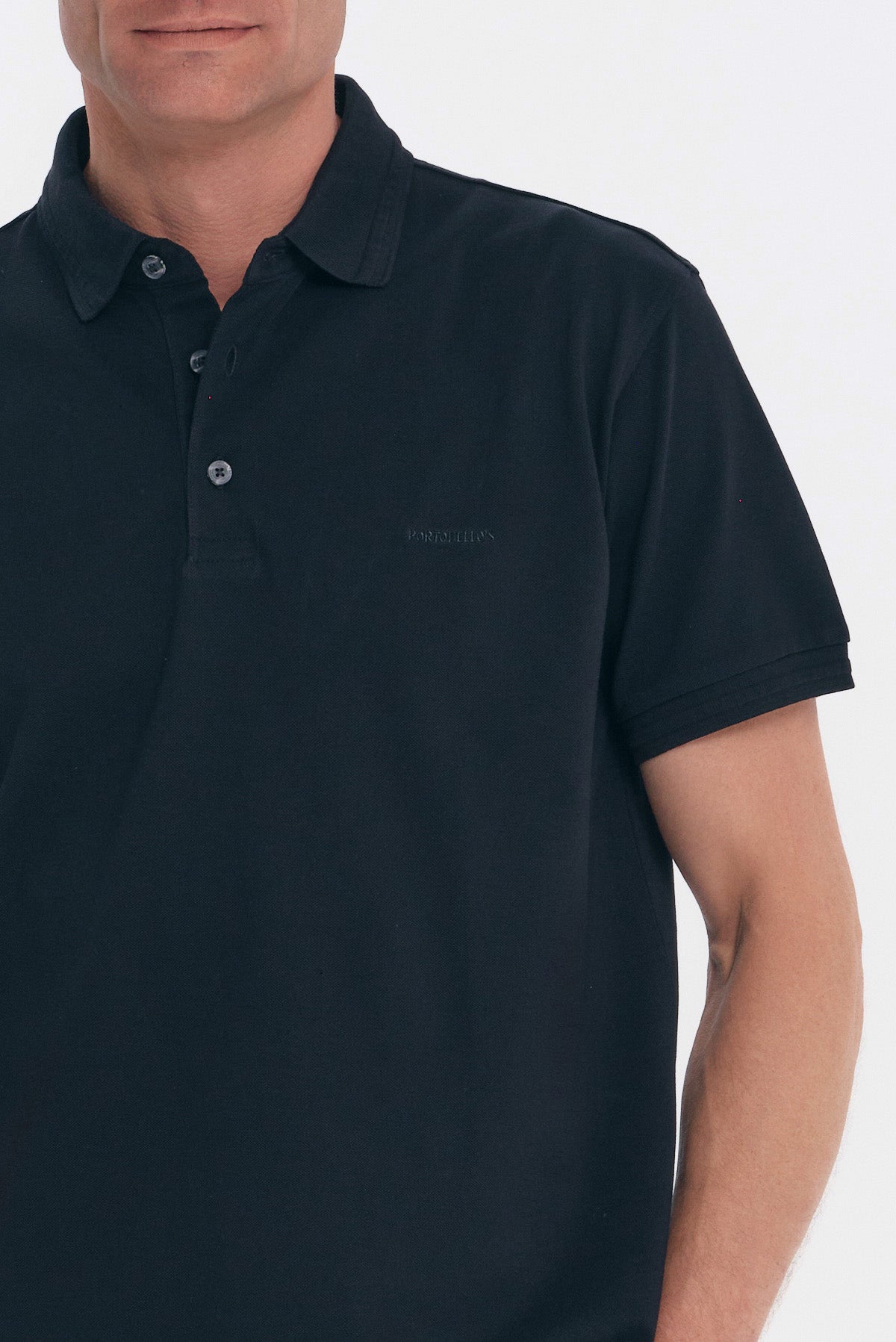 ΑΝΔΡΙΚΟ ΜΑΥΡΟ POLO COTTON PIMA REGULAR FIT PORTOBELLO'S