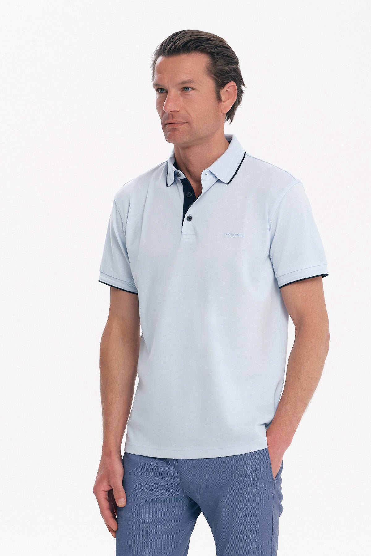ΑΝΔΡΙΚΟ ΣΙΕΛ POLO COTTON PIMA REGULAR FIT PORTOBELLO'S