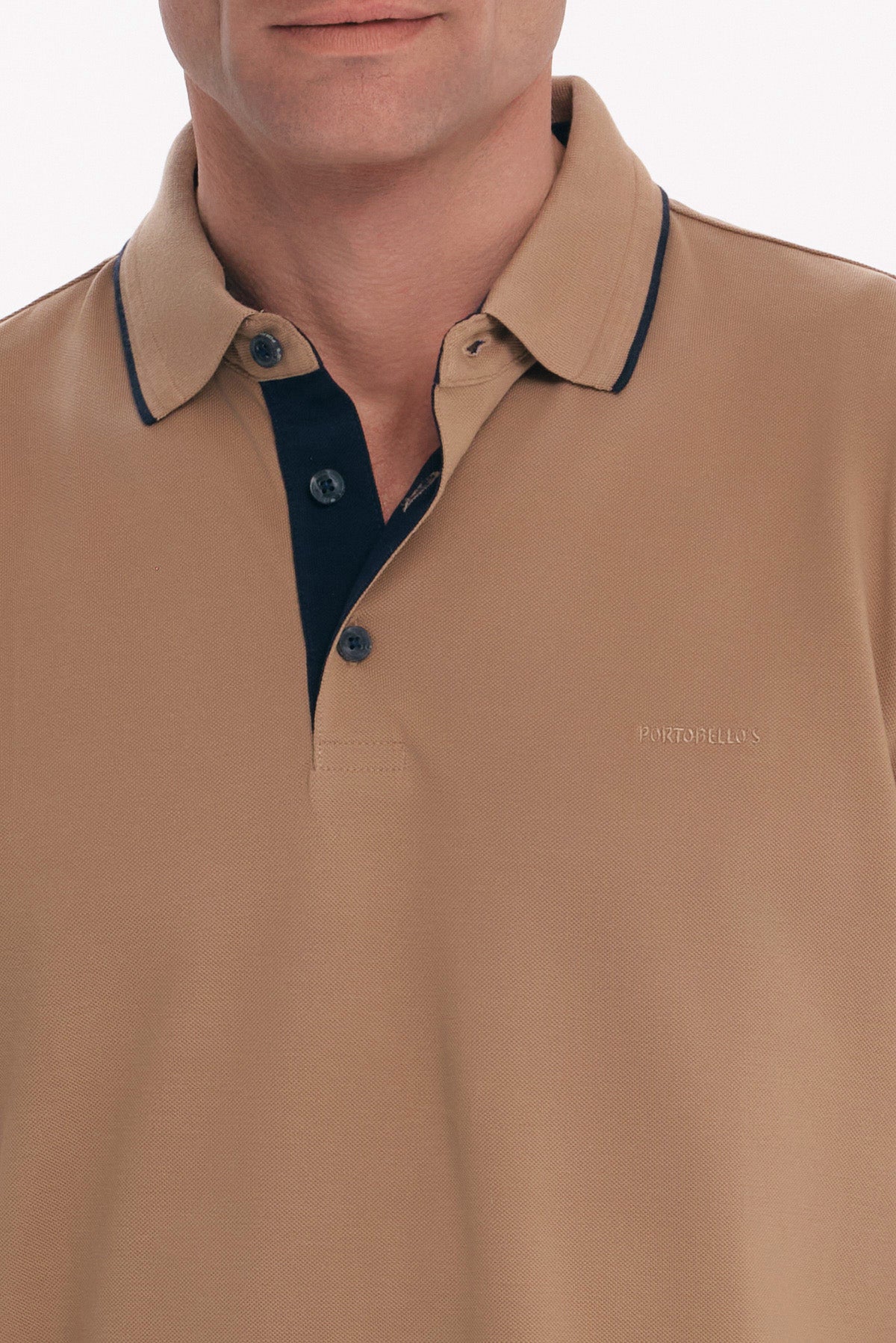 ΑΝΔΡΙΚΟ ΜΠΕΖ ΣΚΟΥΡΟ POLO COTTON PIMA REGULAR FIT PORTOBELLO'S