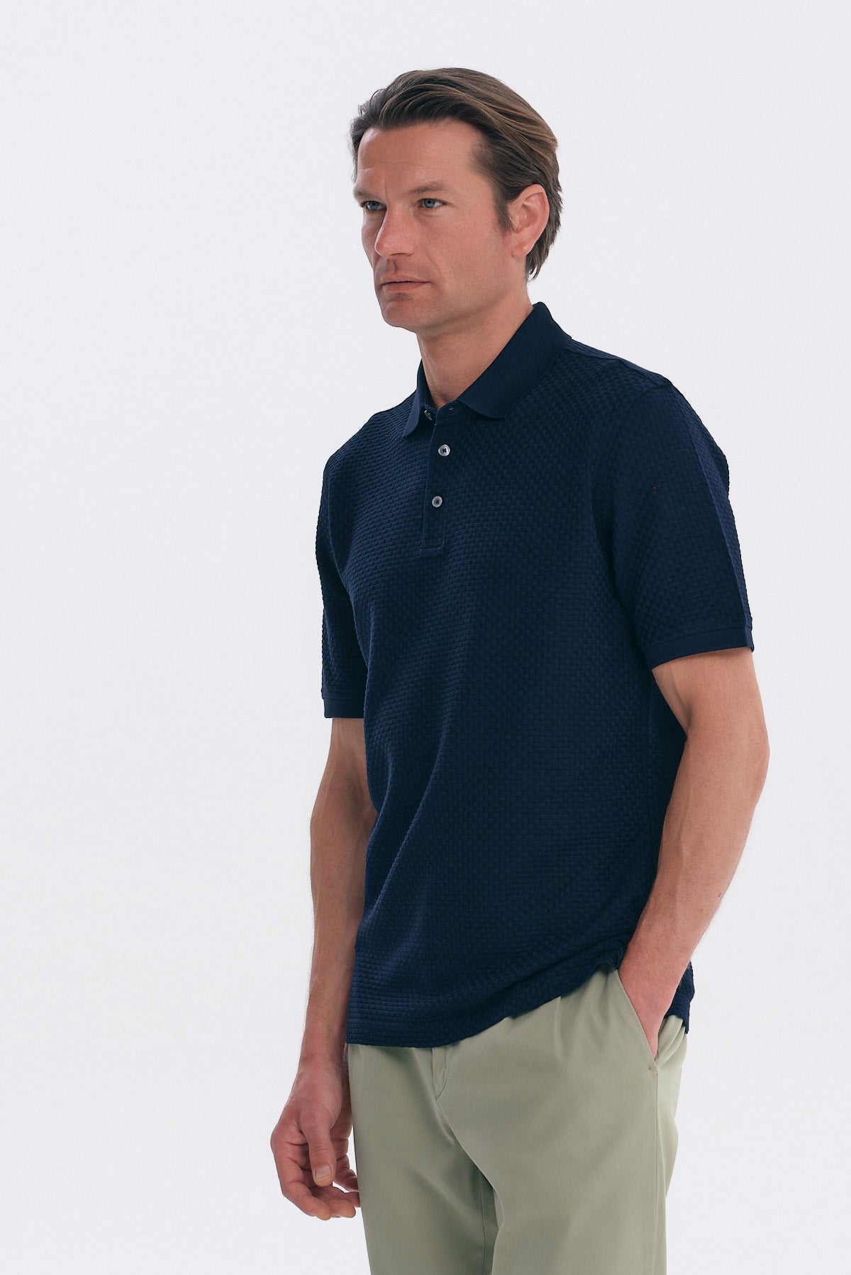 ΑΝΔΡΙΚΟ ΜΠΛΕ ΠΛΕΚΤΟ POLO REGULAR FIT BUGATTI