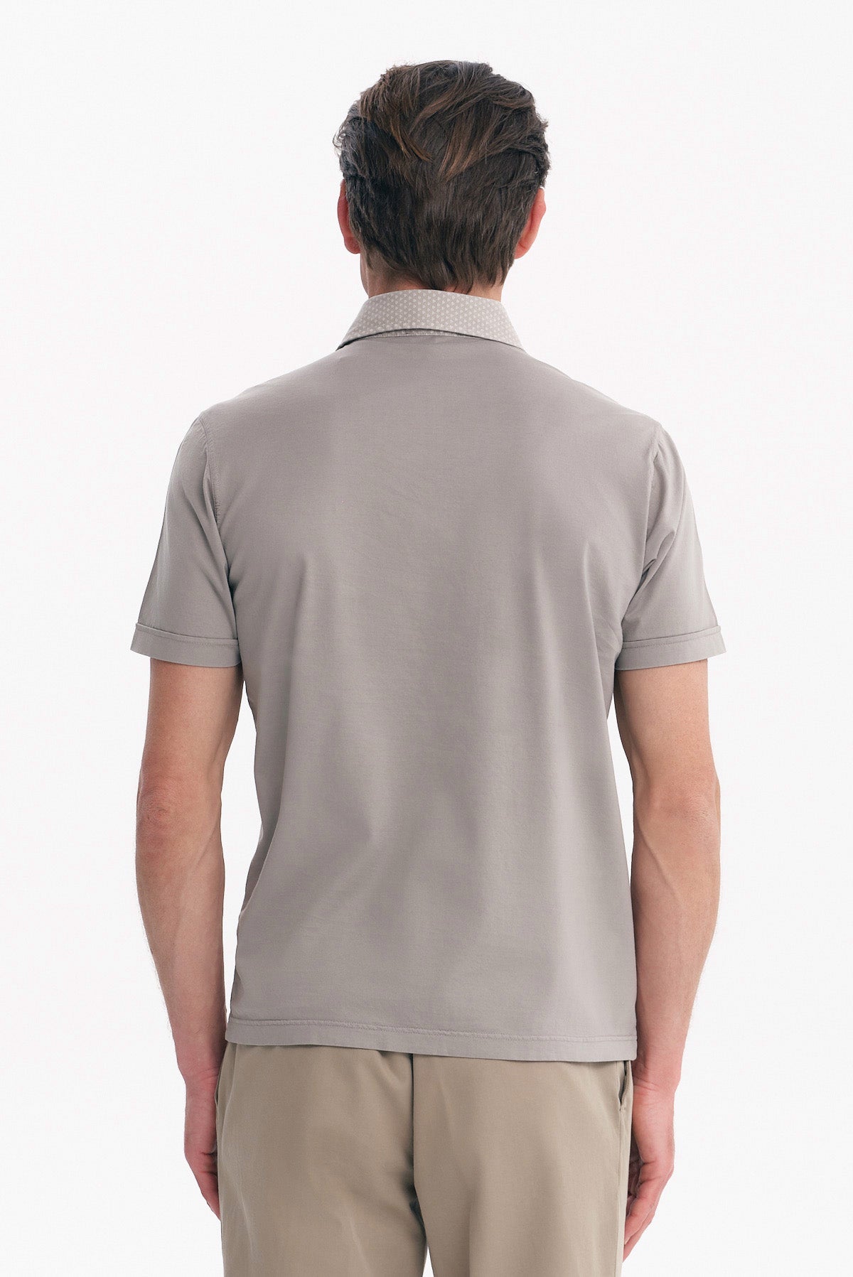 ΑΝΔΡΙΚΟ ΓΚΡΙ ΜΠΕΖ POLO MODERN FIT ΜΕ ΜΙΚΡΟΣΧΕΔΙΟ
