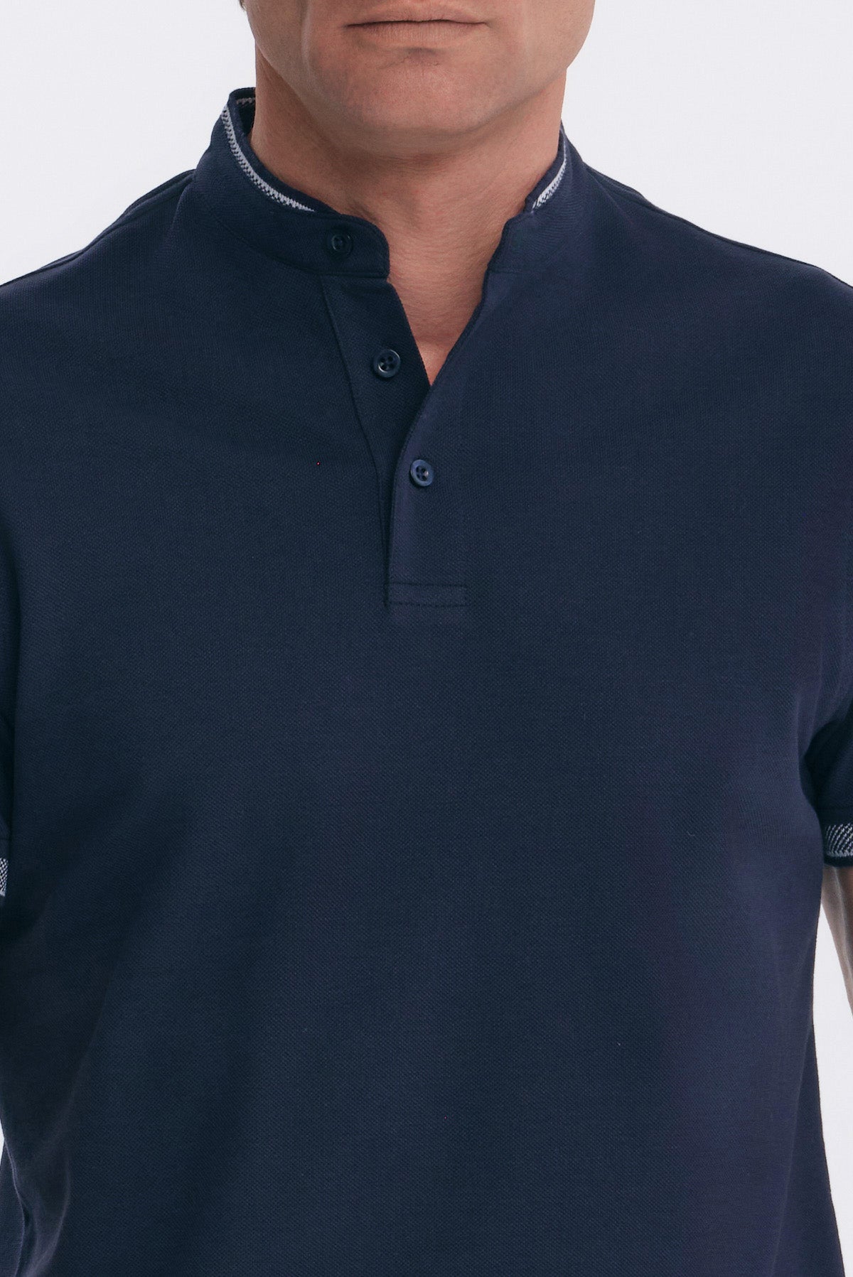 ΑΝΔΡΙΚΟ ΜΠΛΕ POLO REGULAR FIT PORTOBELLO'S MΕ ΜΑΟ ΓΙΑΚΑ