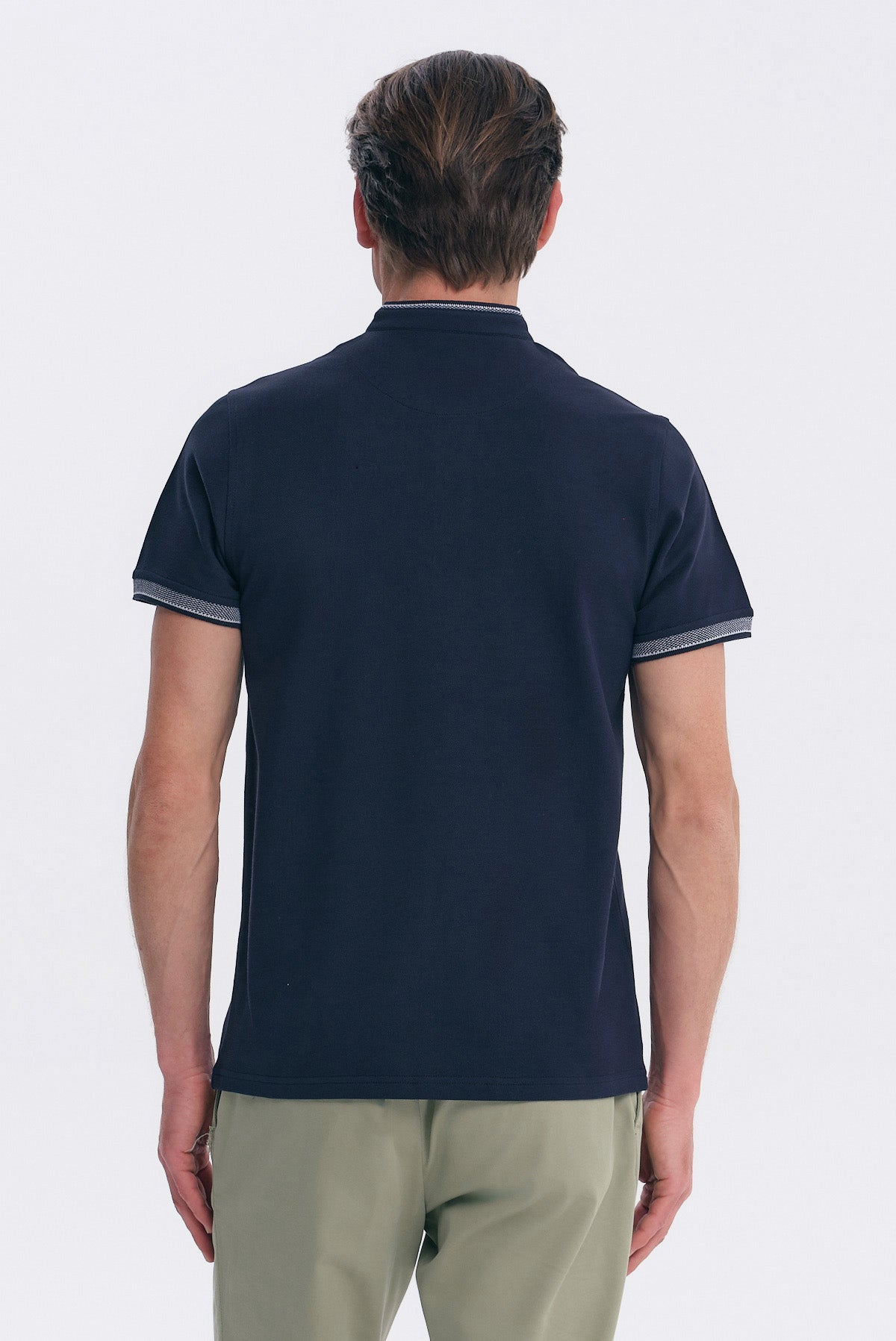 ΑΝΔΡΙΚΟ ΜΠΛΕ POLO REGULAR FIT PORTOBELLO'S MΕ ΜΑΟ ΓΙΑΚΑ