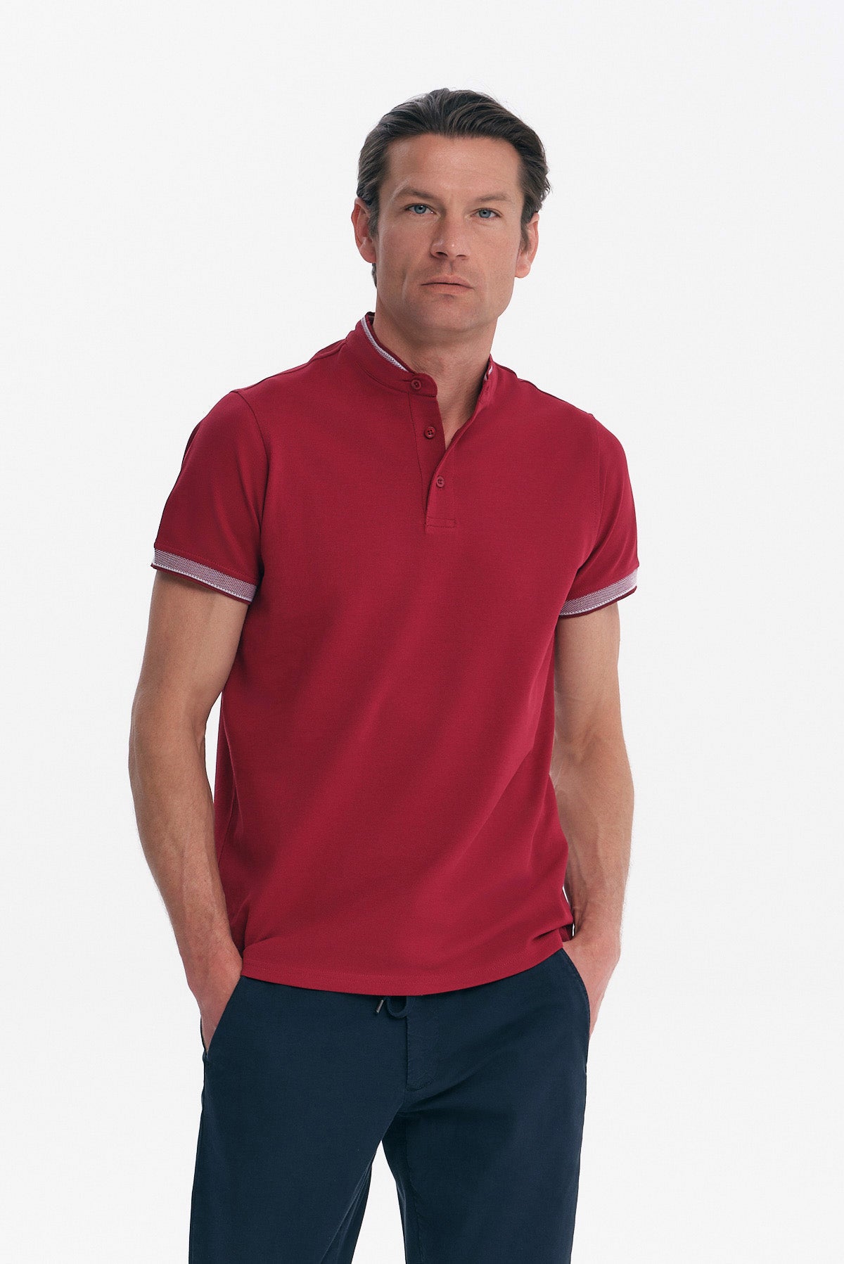 ΑΝΔΡΙΚΟ ΜΠΟΡΝΤΟ POLO REGULAR FIT PORTOBELLO'S MΕ ΜΑΟ ΓΙΑΚΑ