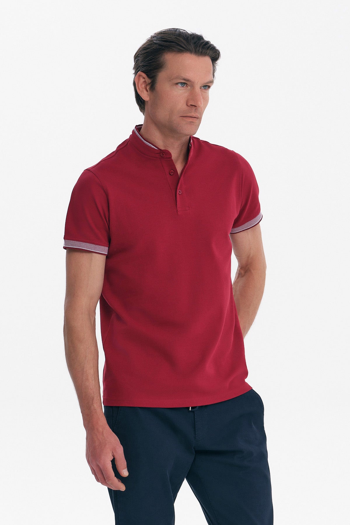 ΑΝΔΡΙΚΟ ΜΠΟΡΝΤΟ POLO REGULAR FIT PORTOBELLO'S MΕ ΜΑΟ ΓΙΑΚΑ