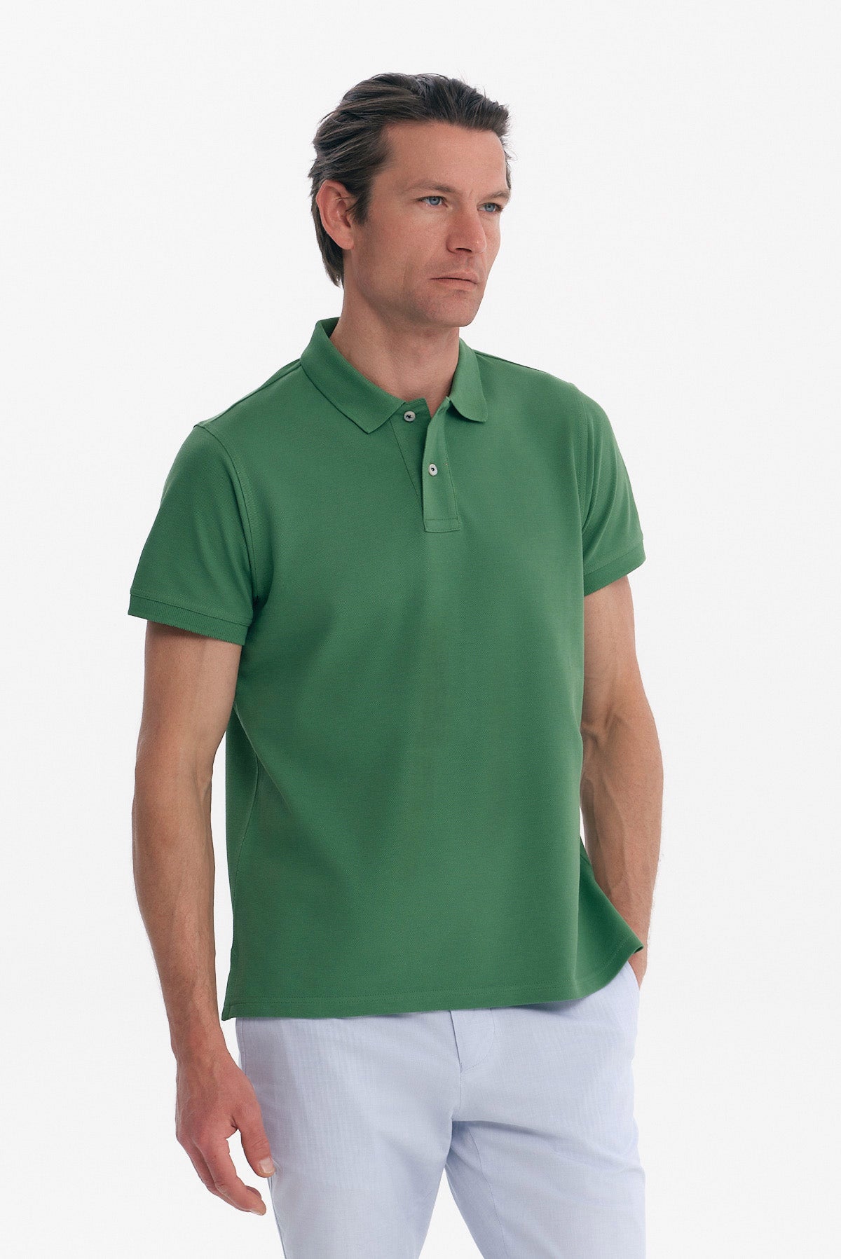 ΑΝΔΡΙΚΟ ΜΟΝΟΧΡΩΜΟ ΠΡΑΣΙΝΟ POLO REGULAR FIT PORTOBELLO'S