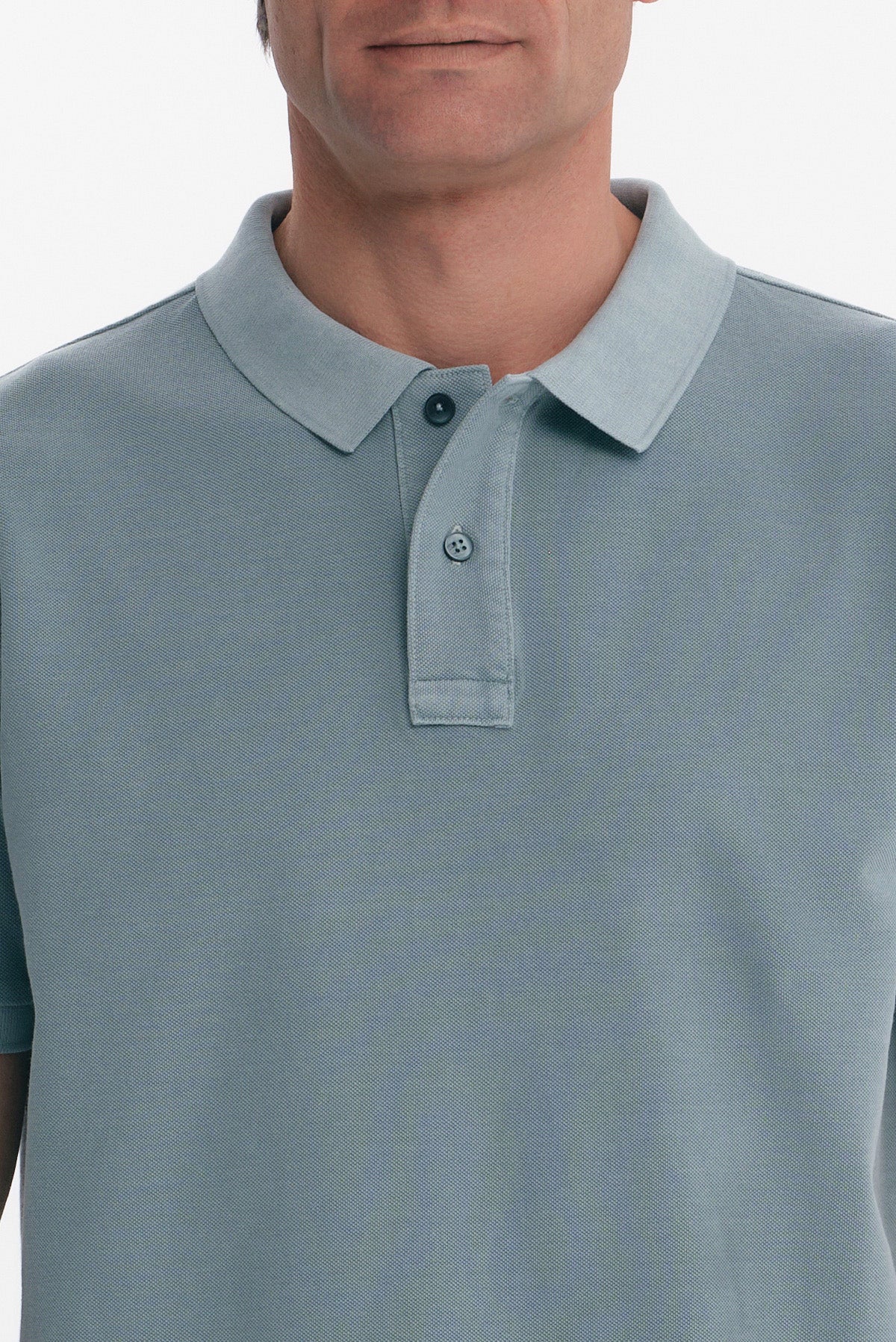 ΑΝΔΡΙΚΟ ΚΟΝΤΟΜΑΝΙΚΟ POLO ΣΤΟ ΧΡΩΜΑ ΤΗΣ ΜΕΝΤΑΣ GARMENT DYED  PORTOBELLO'S