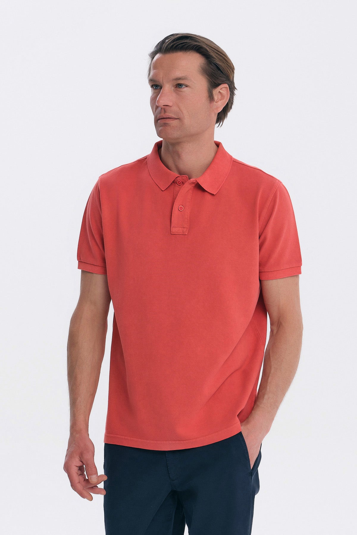 ΑΝΔΡΙΚΟ ΚΟΡΑΛΙ ΚΟΝΤΟΜΑΝΙΚΟ POLO GARMENT DYED PORTOBELLO'S