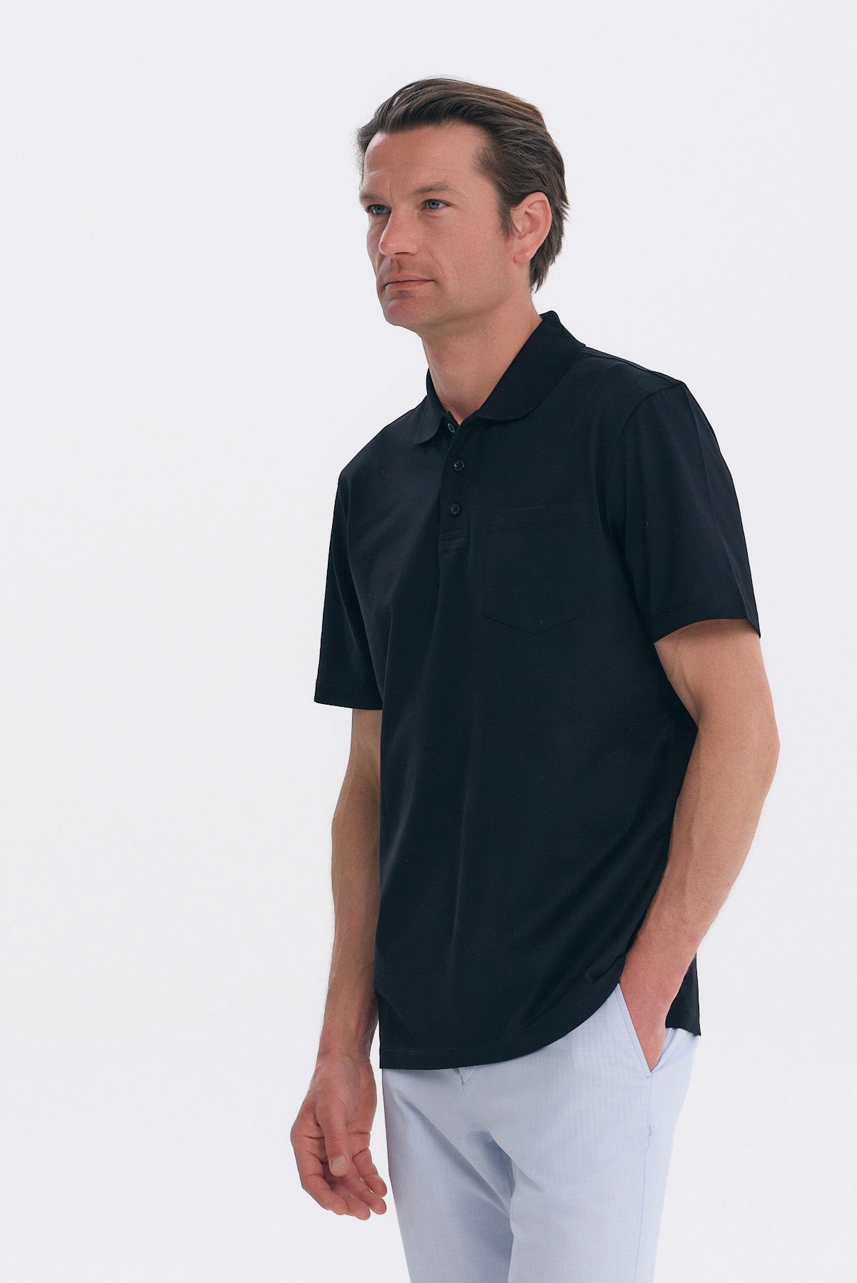 ΑΝΔΡΙΚΟ ΛΑΔΙ ΜΟΝΟΧΡΩΜΟ ΚΟΝΤΟΜΑΝΙΚΟ POLO JERSEY PORTOBELLO'S