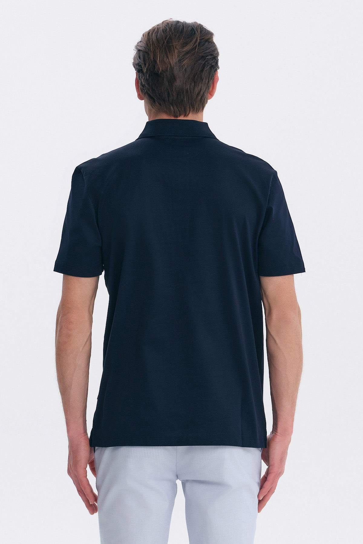 ΑΝΔΡΙΚΟ ΜΠΛΕ ΜΟΝΟΧΡΩΜΟ ΚΟΝΤΟΜΑΝΙΚΟ POLO JERSEY PORTOBELLO'S