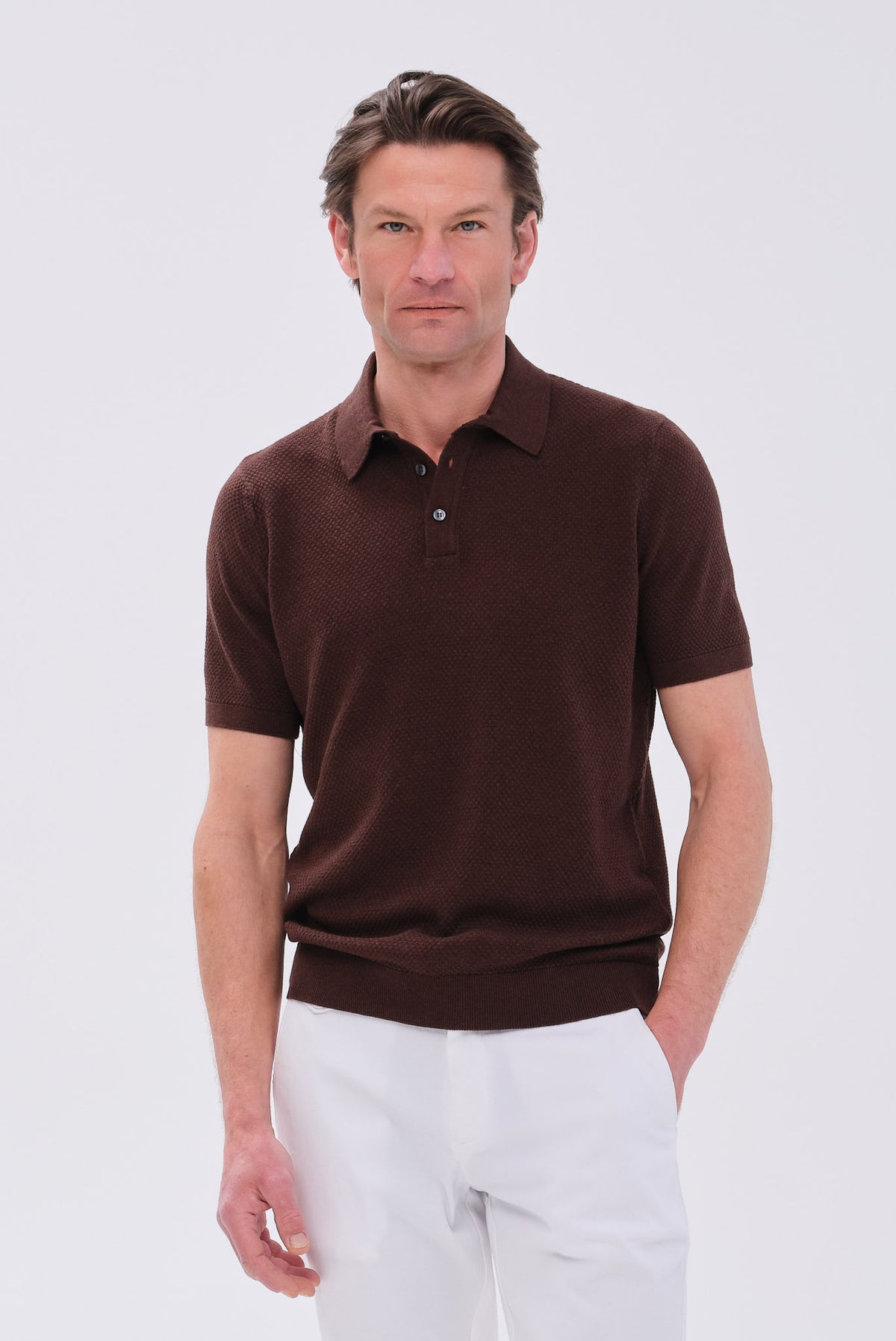 ΑΝΔΡΙΚΟ ΚΑΦΕ ΠΛΕΚΤΟ ΚΟΝΤΟΜΑΝΙΚΟ POLO PORTOBELLO'S REGULAR FIT