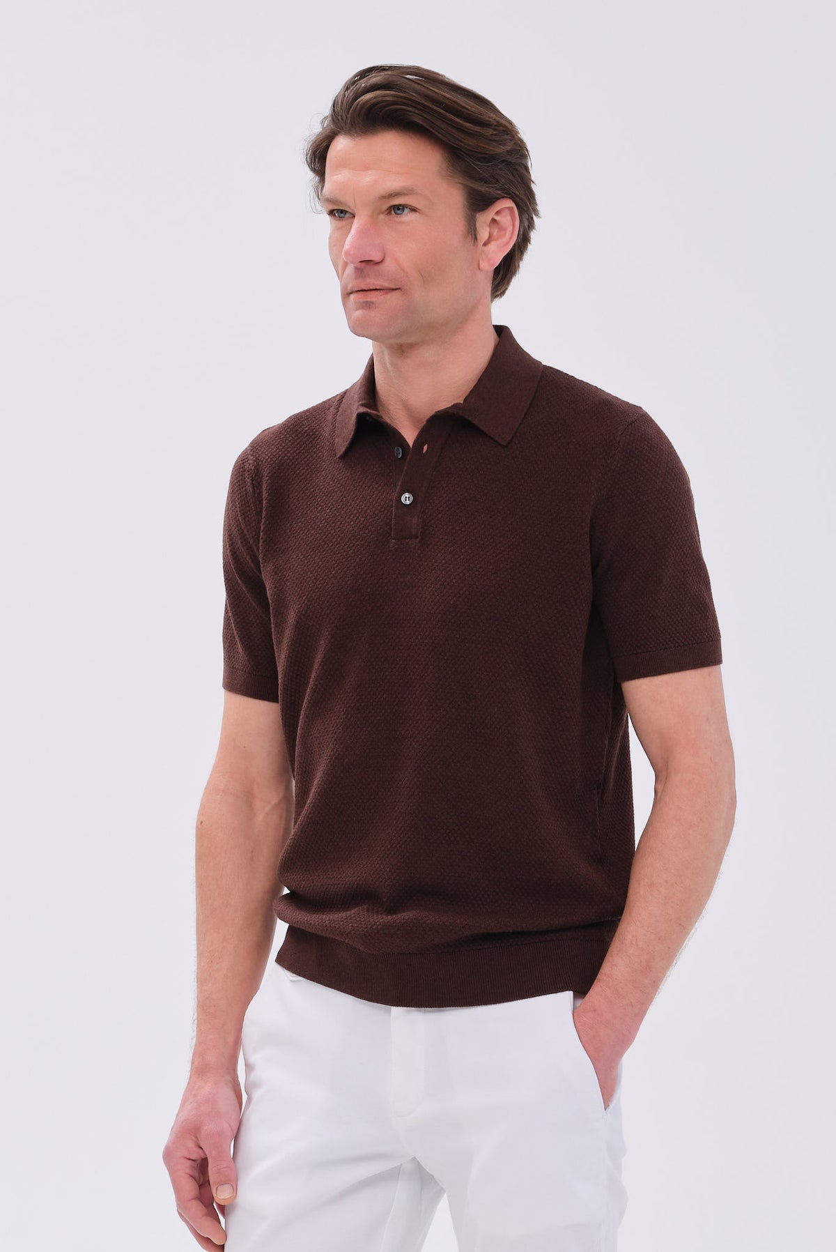ΑΝΔΡΙΚΟ ΚΑΦΕ ΠΛΕΚΤΟ ΚΟΝΤΟΜΑΝΙΚΟ POLO PORTOBELLO'S REGULAR FIT