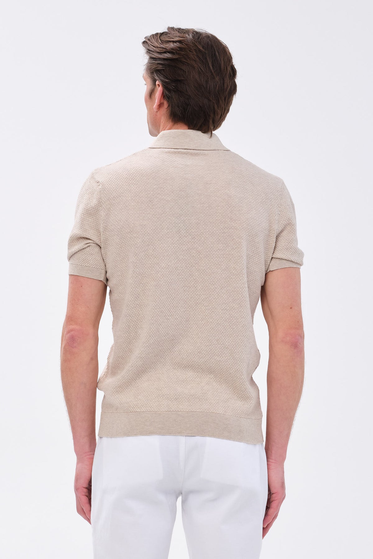 ΑΝΔΡΙΚΟ ΜΠΕΖ ΣΚΟΥΡΟ ΠΛΕΚΤΟ ΚΟΝΤΟΜΑΝΙΚΟ POLO PORTOBELLO'S REGULAR FIT