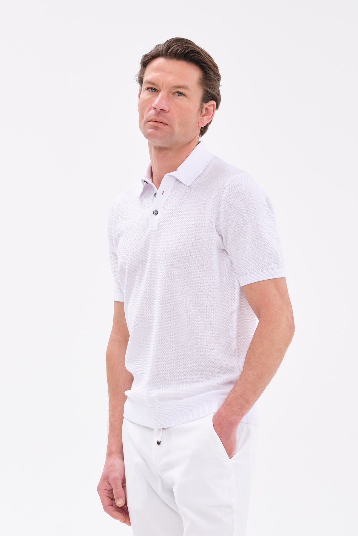 ΑΝΔΡΙΚΟ ΛΕΥΚΟ ΠΛΕΚΤΟ ΚΟΝΤΟΜΑΝΙΚΟ POLO PORTOBELLO'S REGULAR FIT