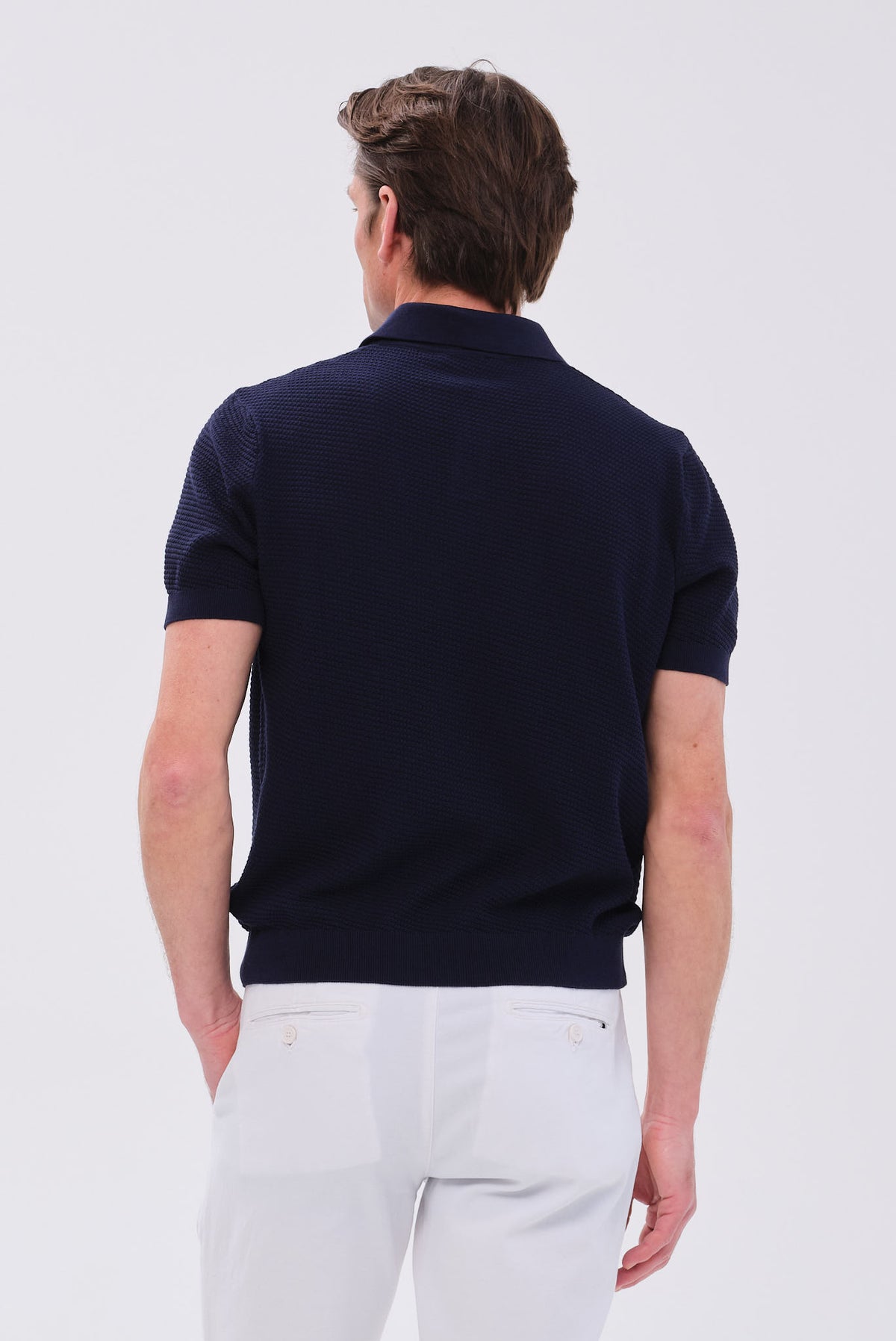 ΑΝΔΡΙΚΟ ΜΠΛΕ ΠΛΕΚΤΟ ΚΟΝΤΟΜΑΝΙΚΟ POLO PORTOBELLO'S REGULAR FIT