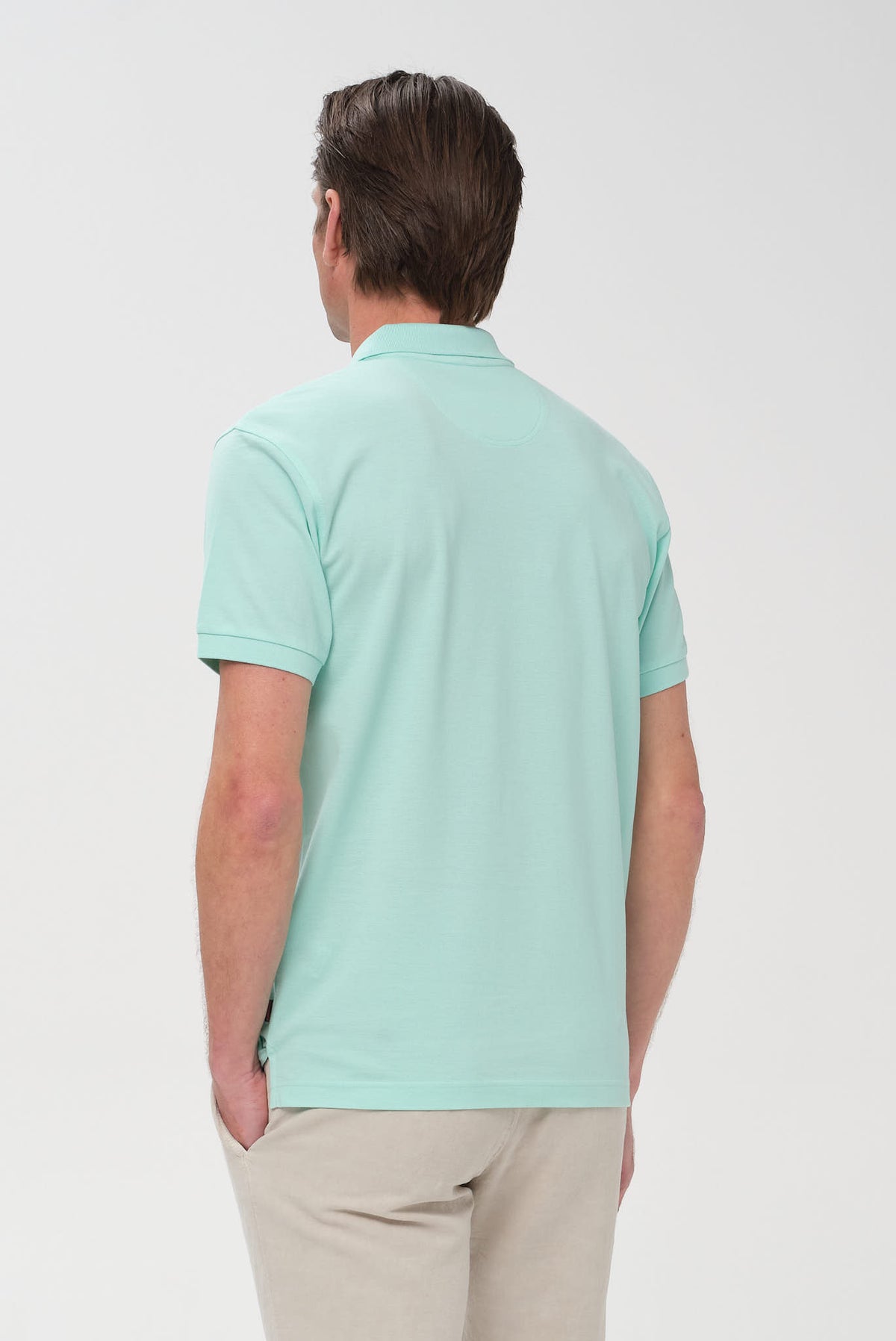 ΑΝΔΡΙΚΟ ΚΟΝΤΟΜΑΝΙΚΟ POLO PORTOBELLO'S ΣΕ ΧΡΩΜΑ ΜΕΝΤΑΣ REGULAR FIT