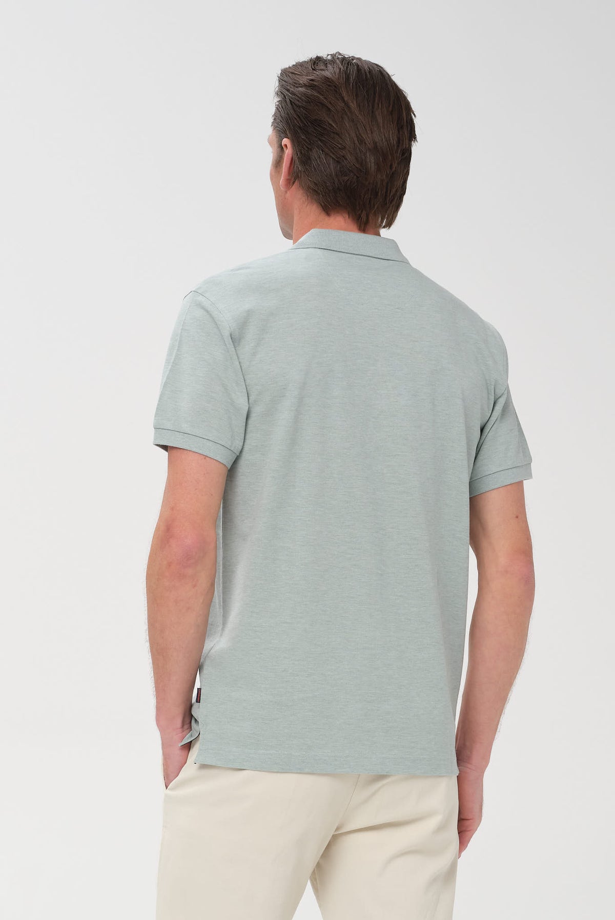 ΑΝΔΡΙΚΟ ΚΟΝΤΟΜΑΝΙΚΟ POLO PORTOBELLO'S ΣΕ ΧΡΩΜΑ ΜΕΝΤΑΣ REGULAR FIT