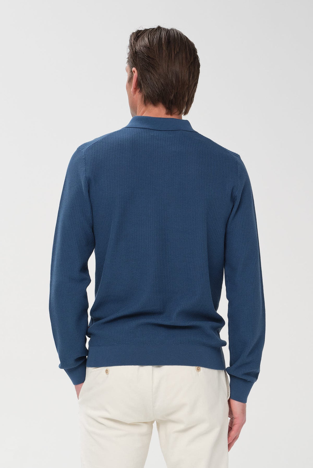 ΑΝΔΡΙΚΟ ΠΕΤΡΟΛ ΠΛΕΚΤΟ ΜΑΚΡΥΜΑΝΙΚΟ POLΟ ZIP PORTOBELLO'S REGULAR FIT