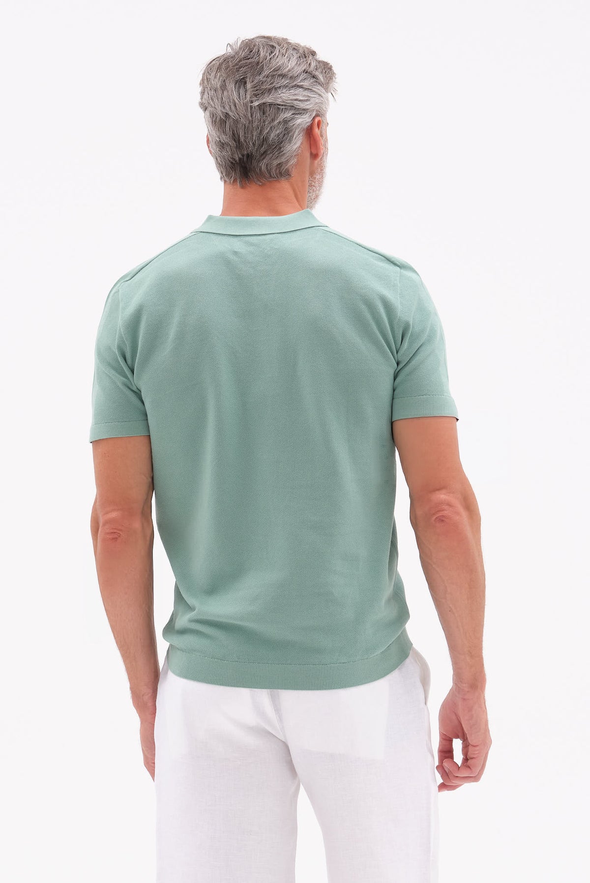 ΑΝΔΡΙΚΟ ΚΟΝΤΟΜΑΝΙΚΟ POLO PORTOBELLO'S ΣΕ ΑΝΟΙΧΤΟ ΠΡΑΣΙΝΟ ΧΡΩΜΑ ΜΕ BUTTONLESS ΓΙΑΚΑ REGULAR FIT