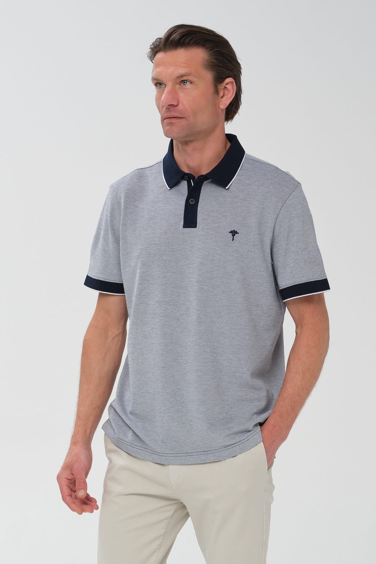ΑΝΔΡΙΚΟ ΜΠΛΕ ΚΟΝΤΟΜΑΝΙΚΟ POLO JOOP REGULAR FIT