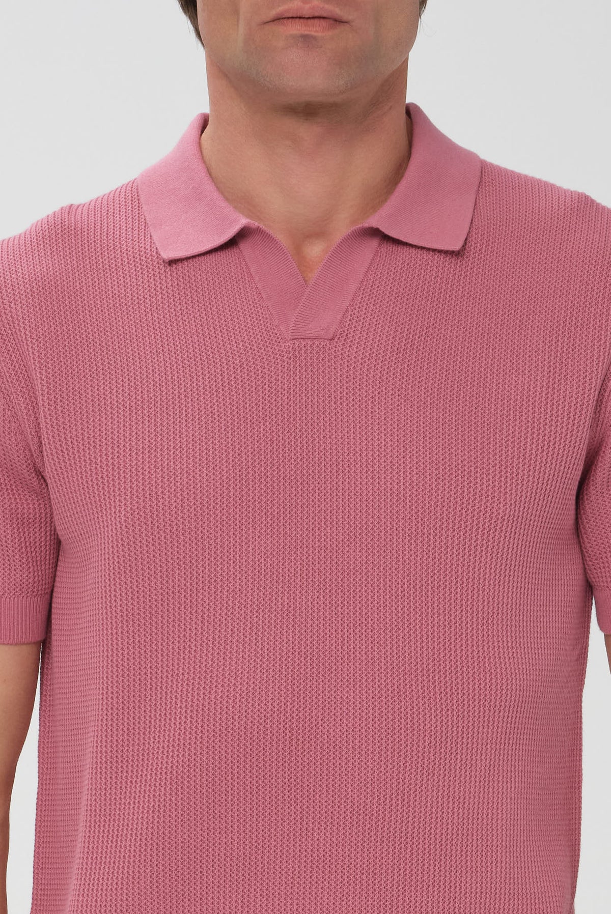 ΑΝΔΡΙΚΟ ΡΟΖ ΠΛΕΚΤΟ ΚΟΝΤΟΜΑΝΙΚΟ POLO JOOP ΜΕ NO BUTTON ΓΙΑΚΑ REGULAR FIT