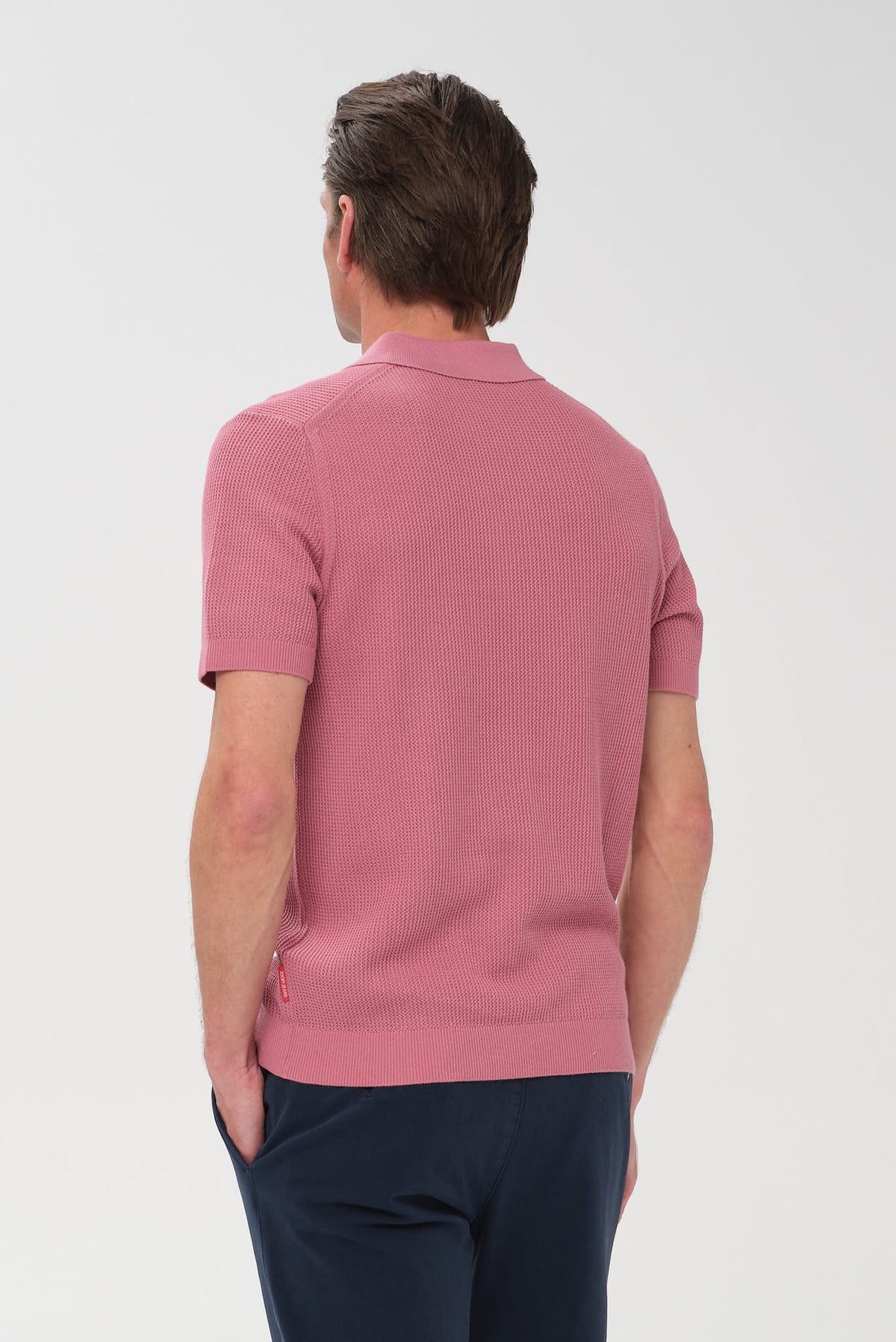 ΑΝΔΡΙΚΟ ΡΟΖ ΠΛΕΚΤΟ ΚΟΝΤΟΜΑΝΙΚΟ POLO JOOP ΜΕ NO BUTTON ΓΙΑΚΑ REGULAR FIT