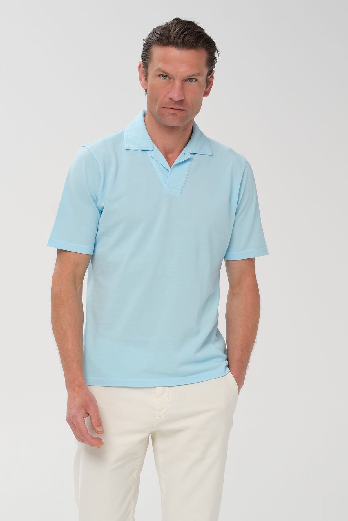 ΑΝΔΡΙΚΟ ΣΙΕΛ ΚΟΝΤΟΜΑΝΙΚΟ PIQUE POLO FERANTE REGULAR FIT