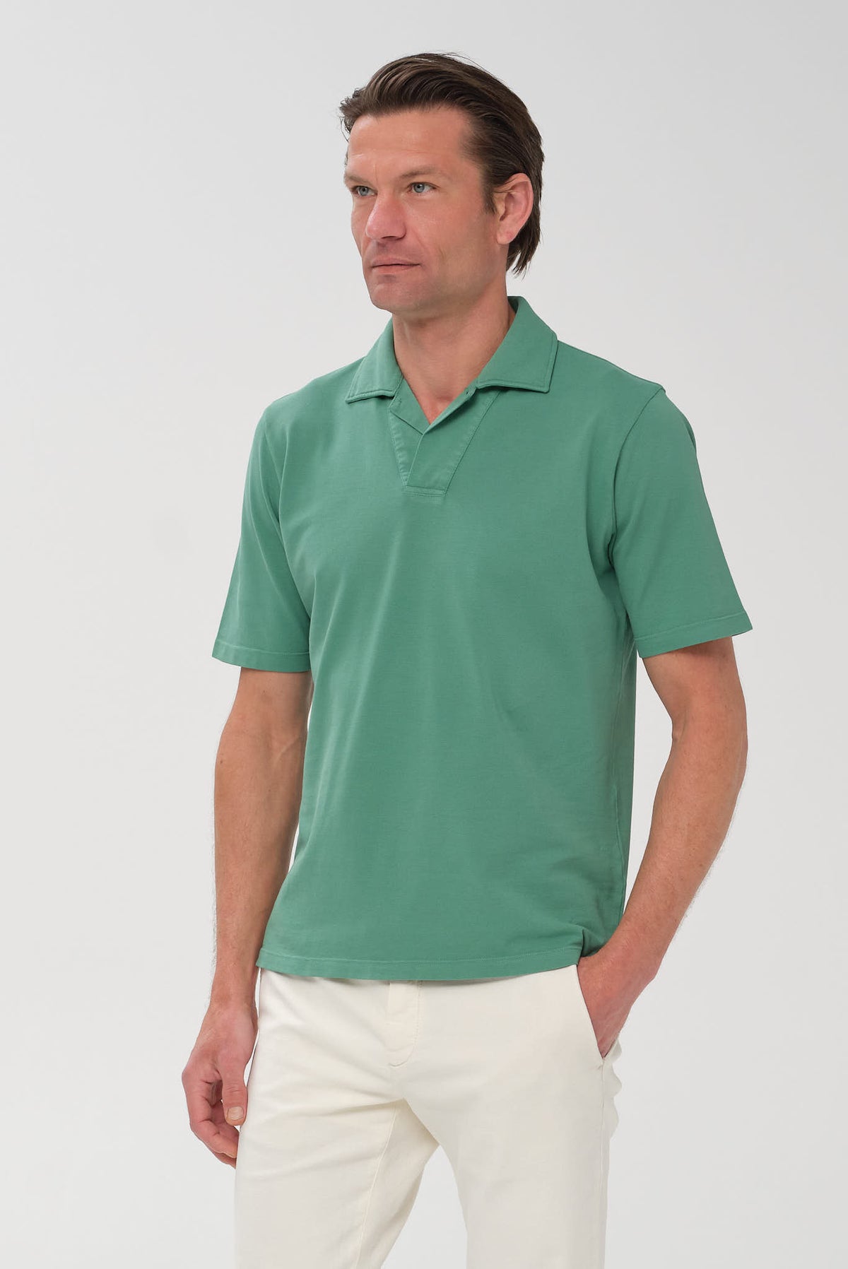 ΑΝΔΡΙΚΟ ΠΡΑΣΙΝΟ ΚΟΝΤΟΜΑΝΙΚΟ PIQUE POLO FERANTE REGULAR FIT