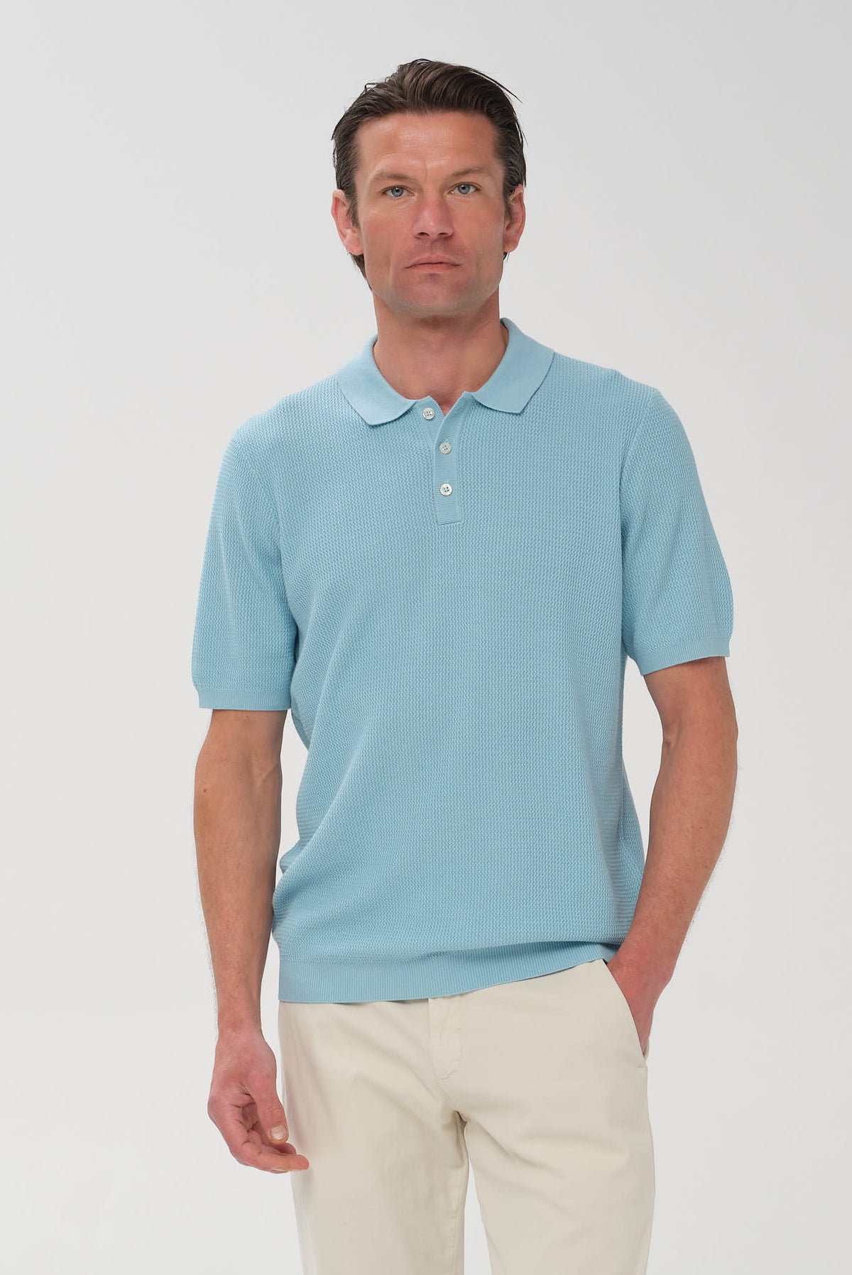 ΑΝΔΡΙΚΟ ΣΙΕΛ ΚΟΝΤΟΜΑΝΙΚΟ PIQUE POLO BUGATTI REGULAR FIT